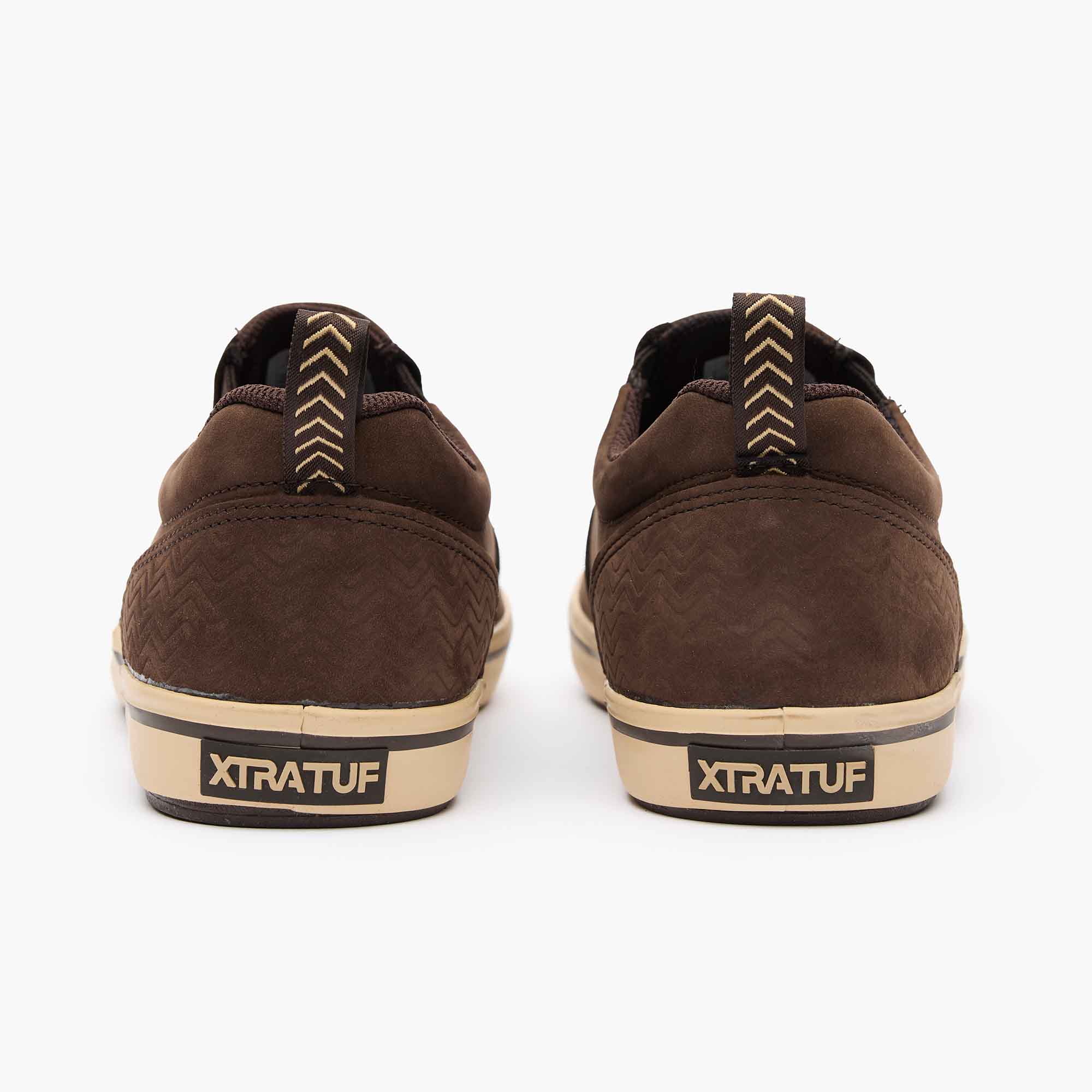Gray Men's Leather Sharkbyte Deck Shoe Back View.