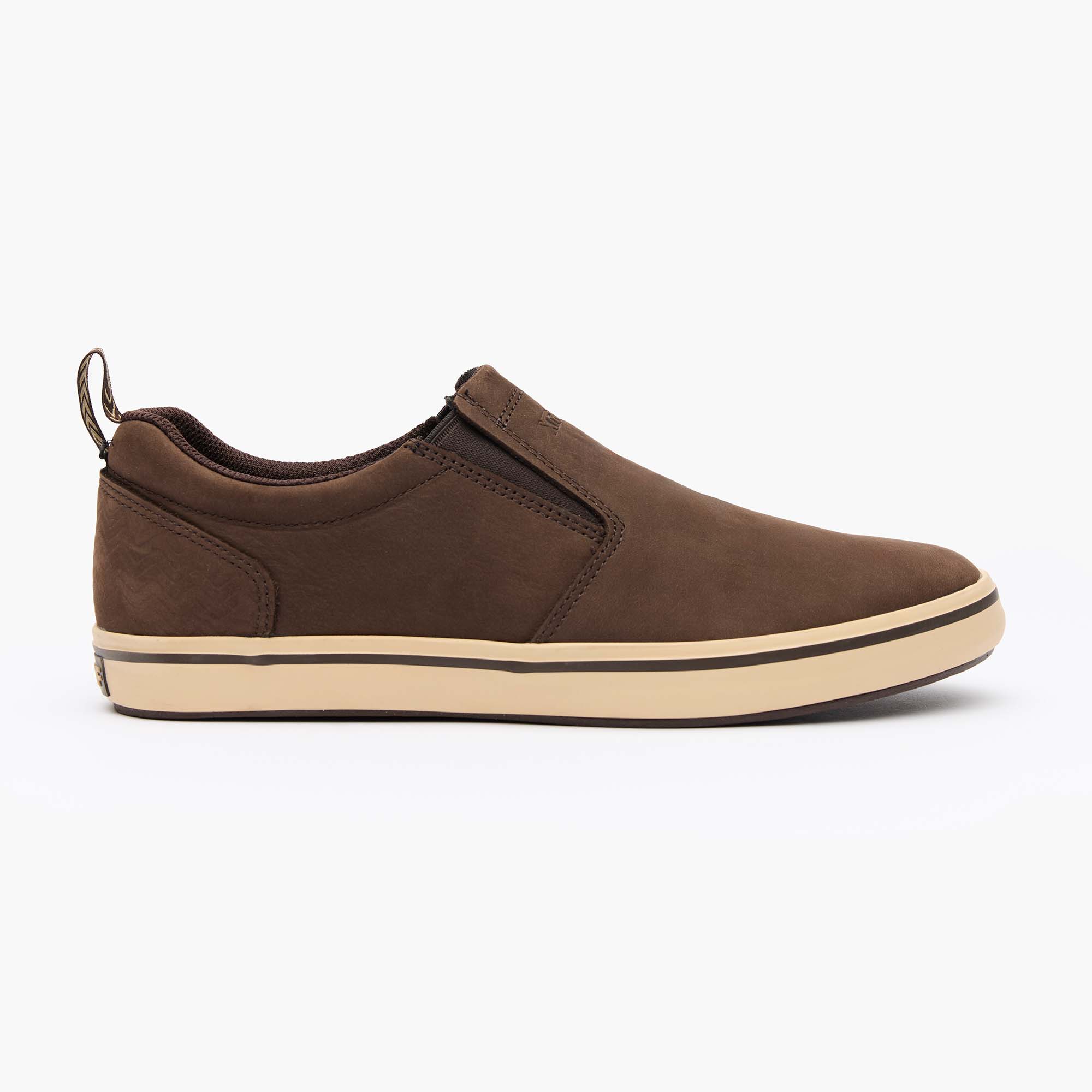 Gray Men's Leather Sharkbyte Deck Shoe Profile.