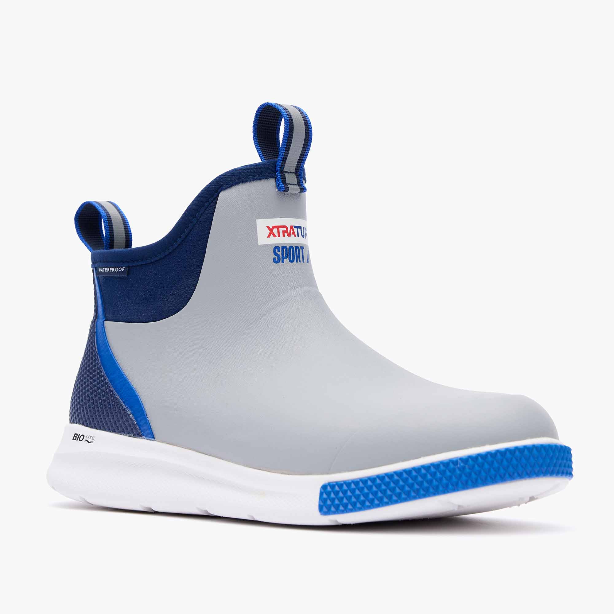 Grey Men's Tailgate Ankle Deck Boot Sport Main View.