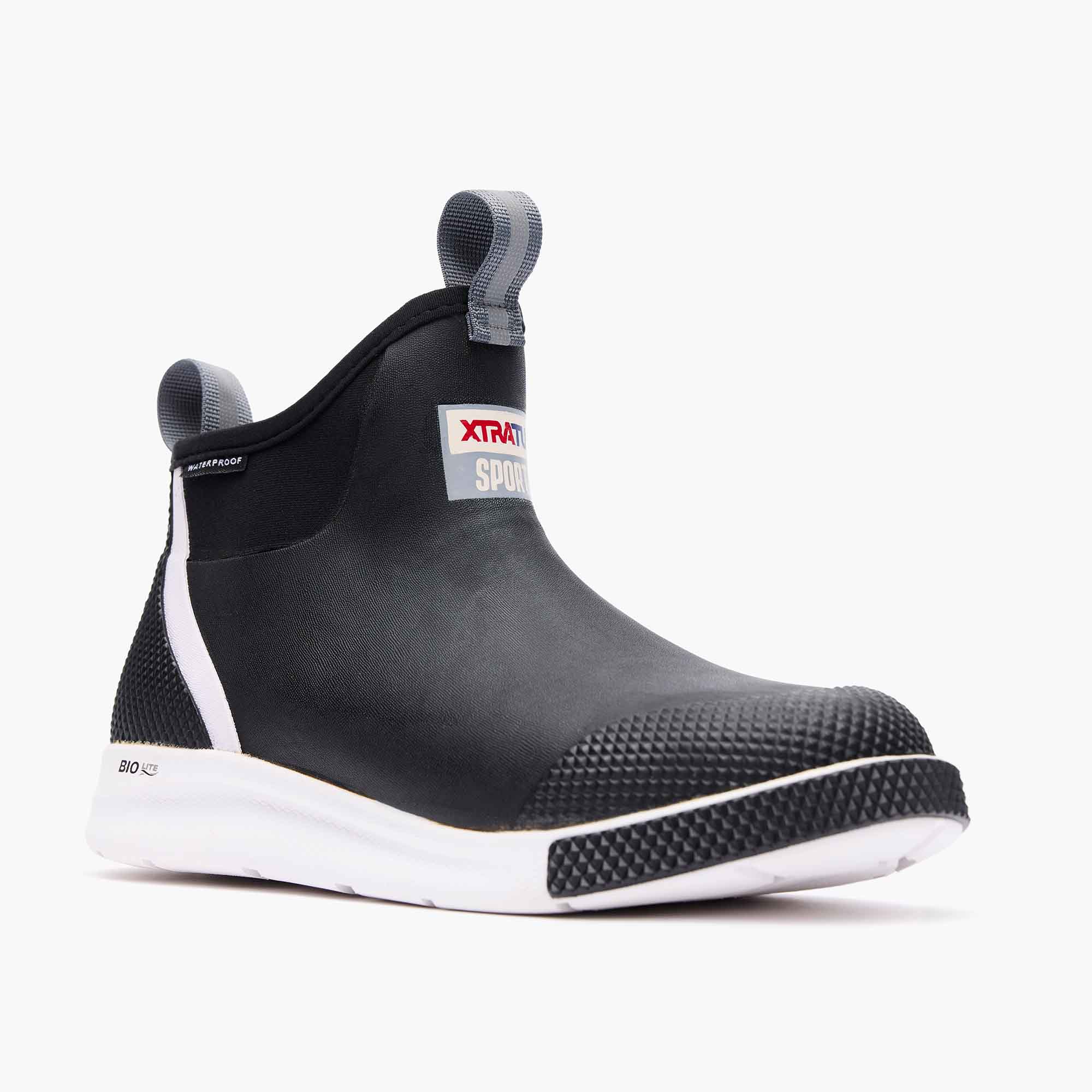 Black Women's Ankle Deck Boot Sport Main View.