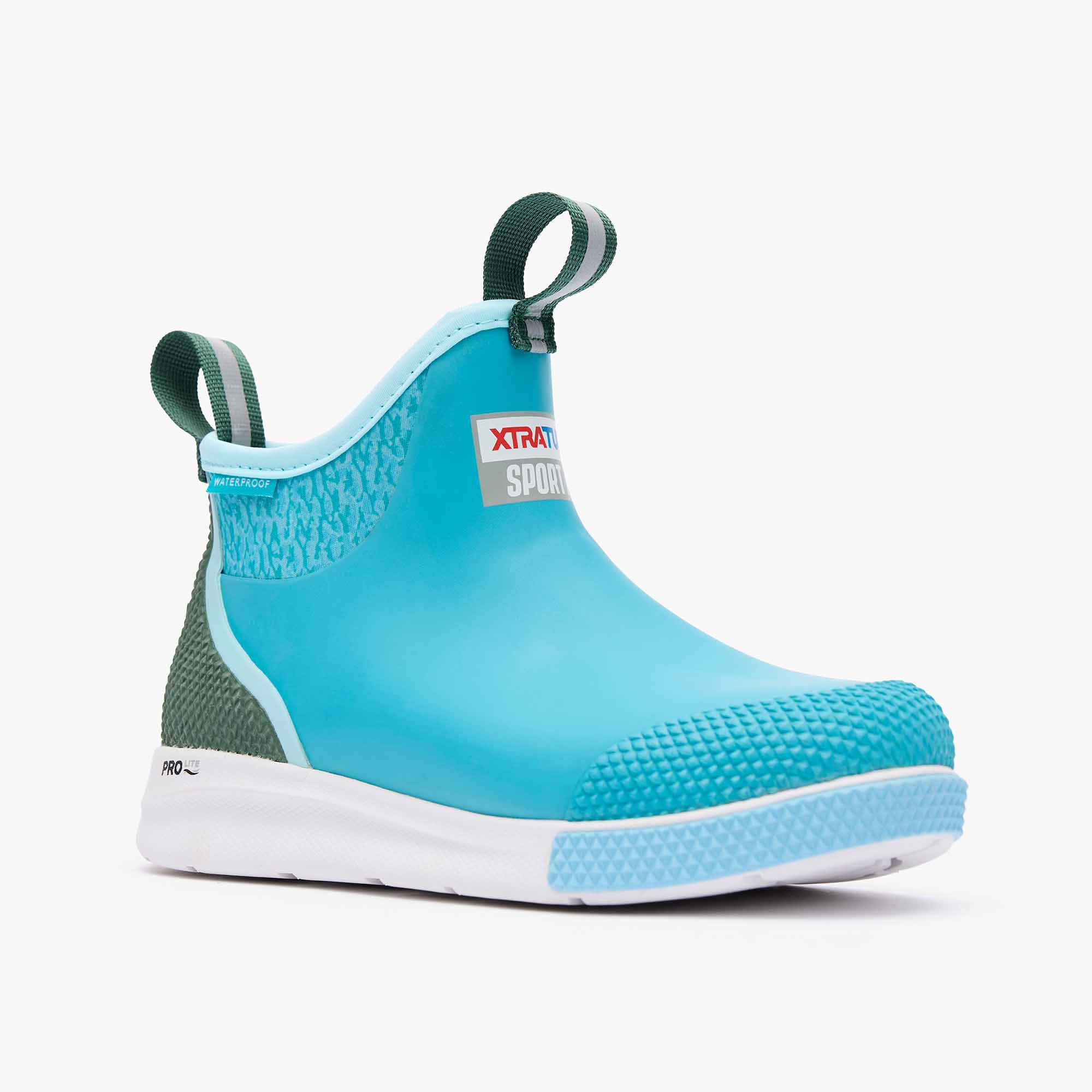 Teal Women's Ankle Deck Boot Sport Main View.