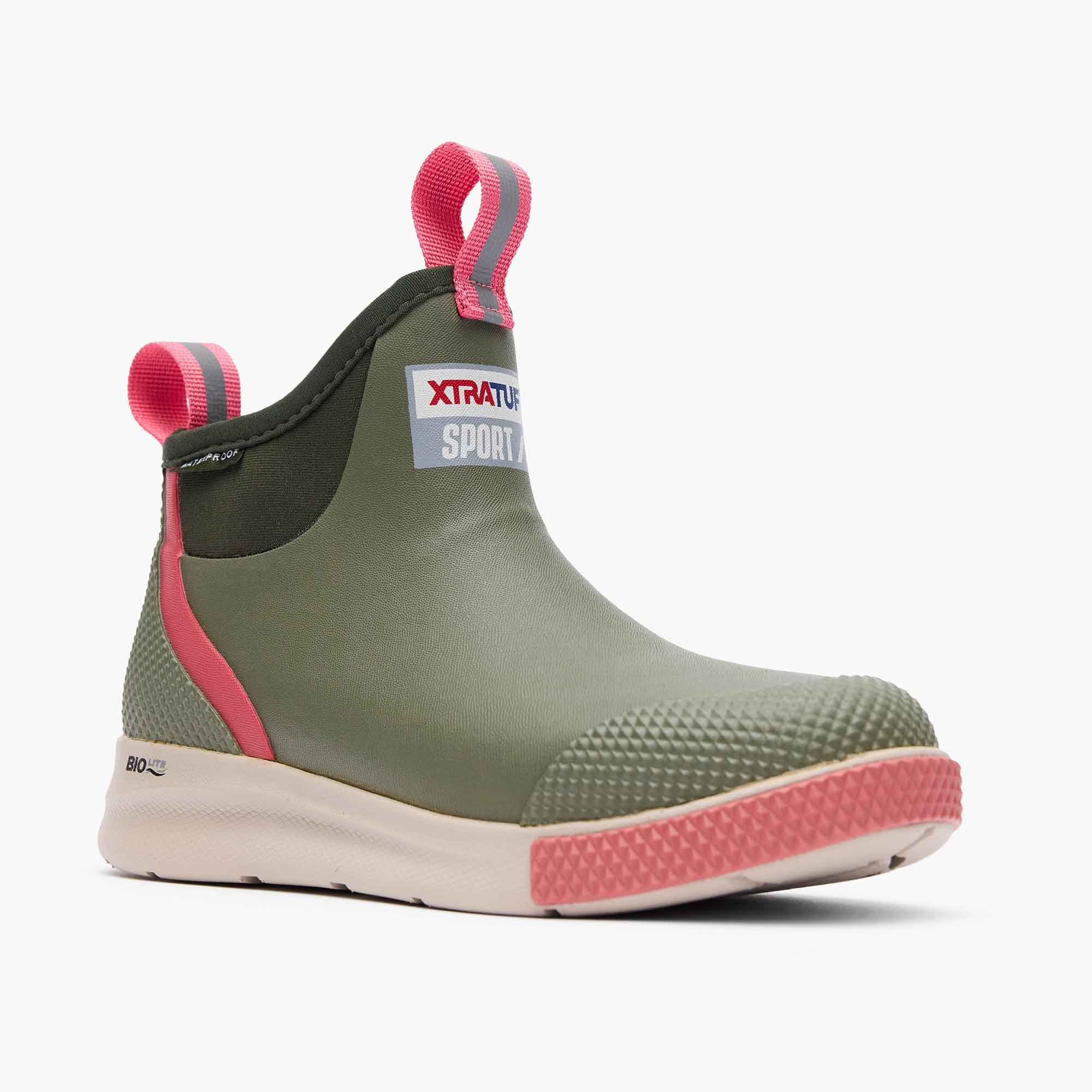 Olive Women's Ankle Deck Boot Sport Main View.