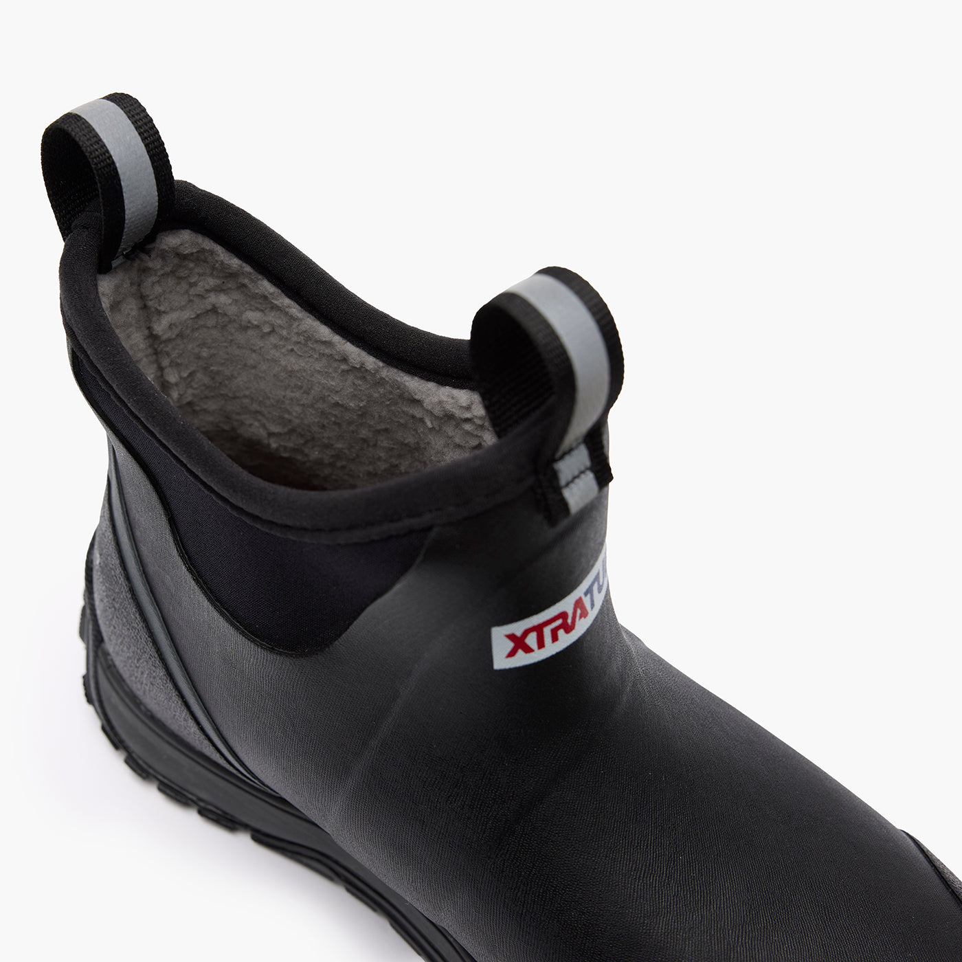 Black Men's Ice Fleece Lined Ankle Deck Boot Alternate View.