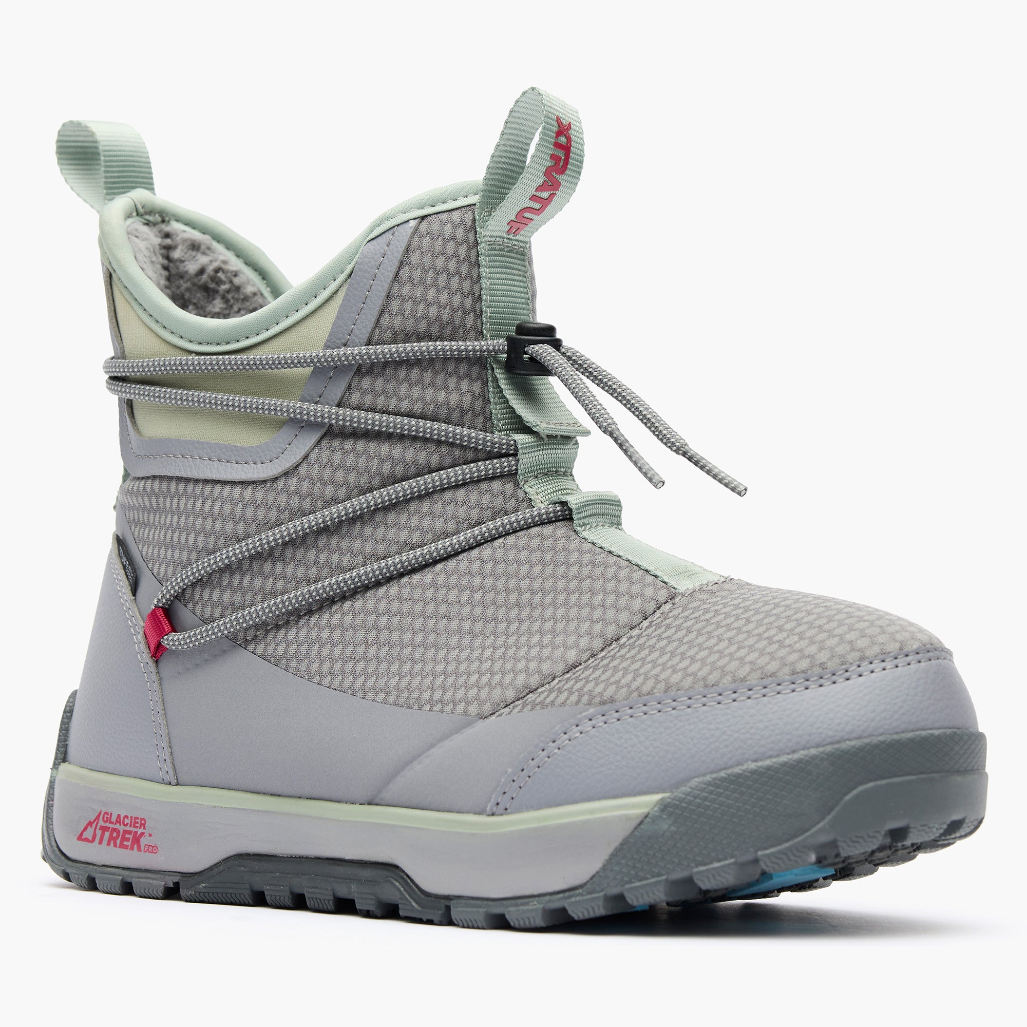 Grey Women's Nylon Ankle Deck Boot Main View.