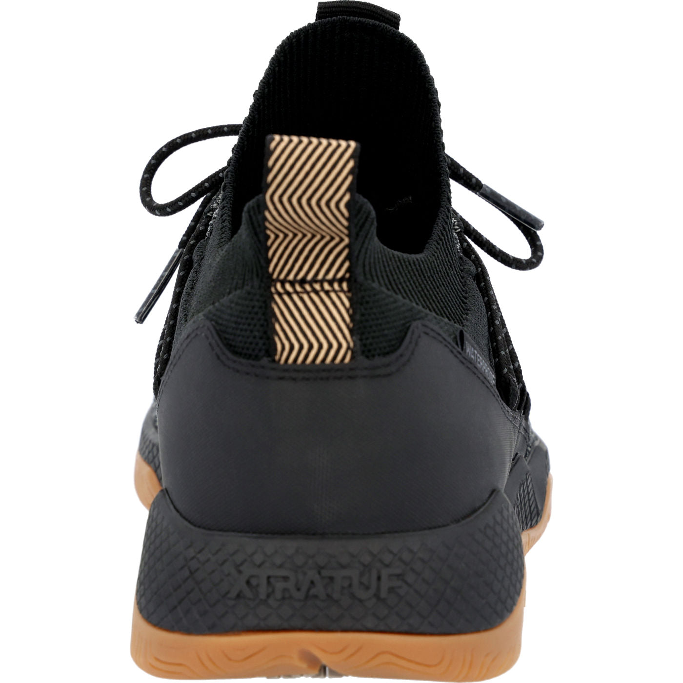 Black Men's Kiata Waterproof Sneaker Back View.