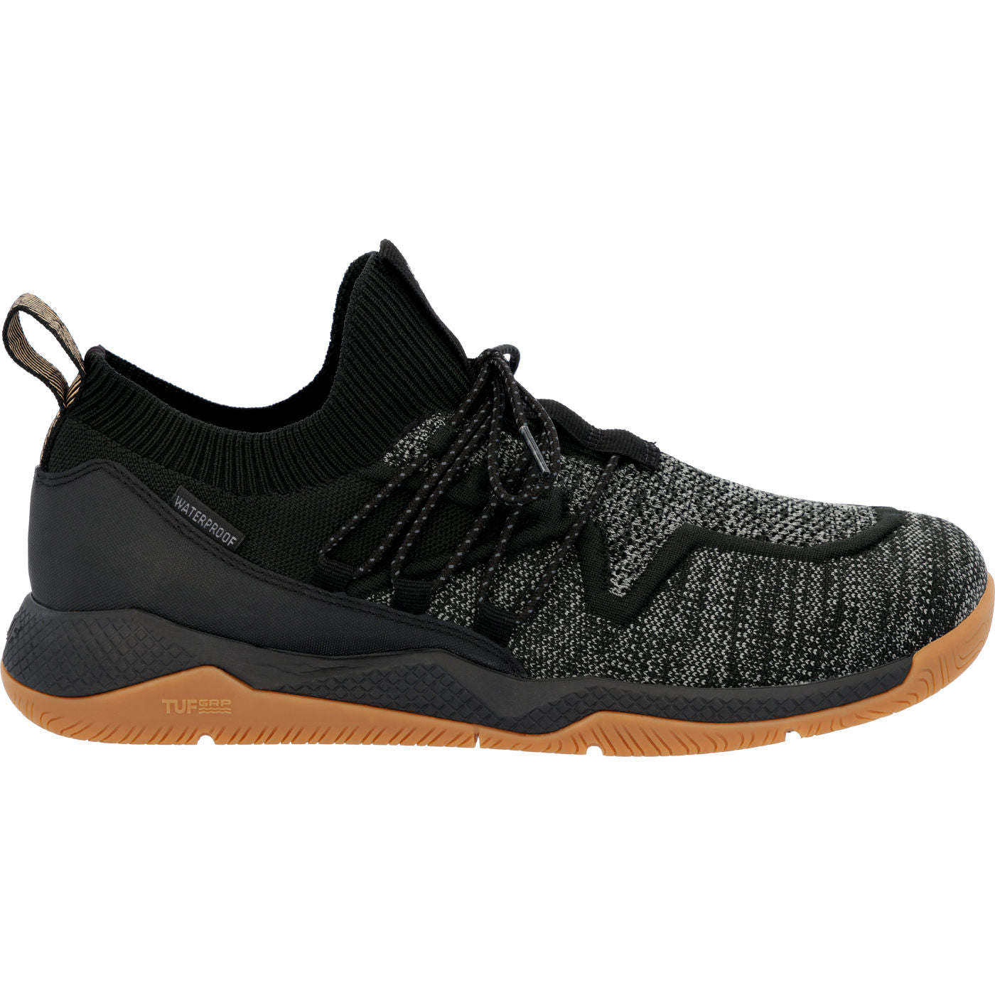 Black Men's Kiata Waterproof Sneaker Profile.