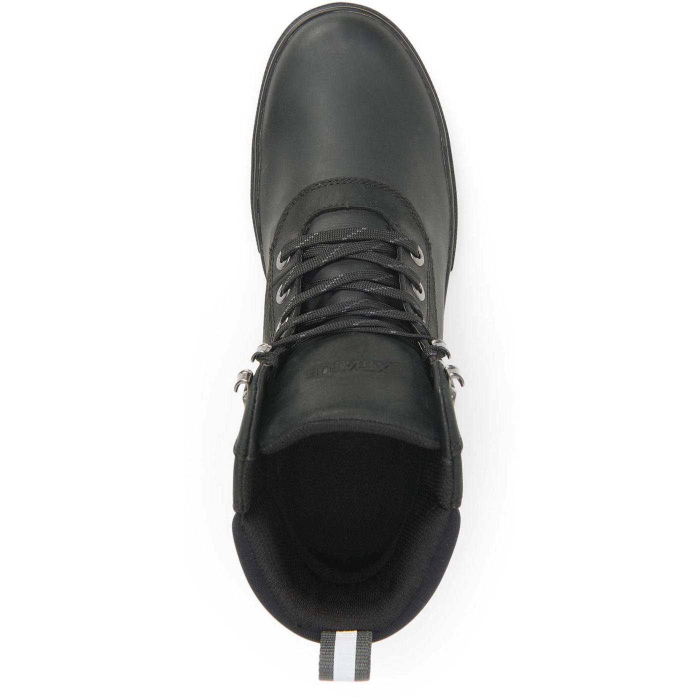 Black Men's Leather Lace Ankle Deck Boot Birdseye.