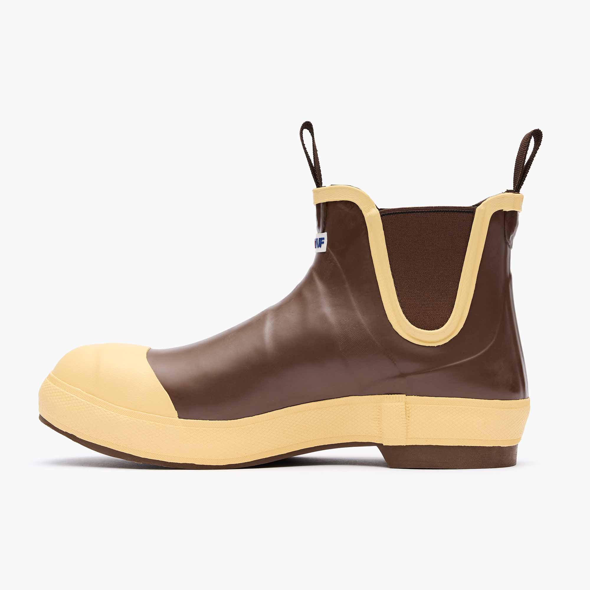 Gray Men's Steel Toe Legacy Ankle Deck Boot Instep View.