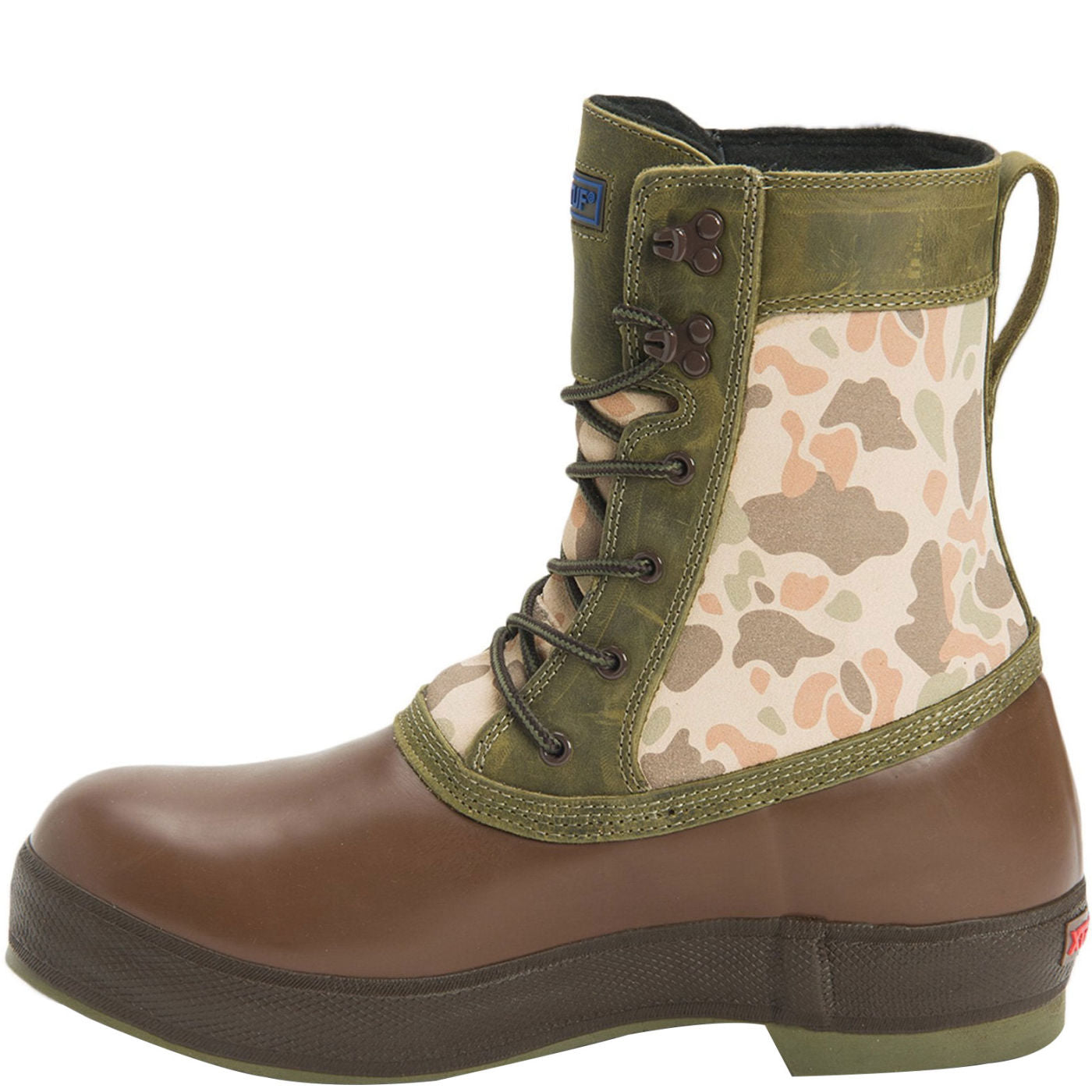 Duck Camo Men's 8" Insulated Legacy Lace Boot Instep View.