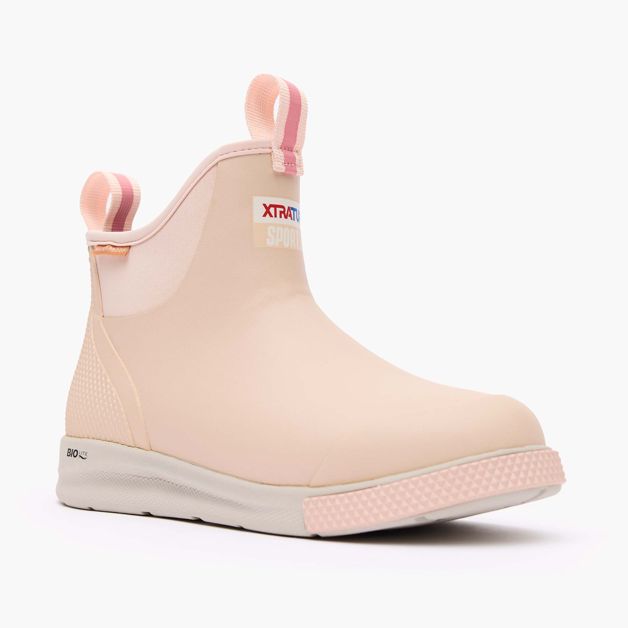 Blush Peach Women's Ankle Deck Boot Sport Main View.