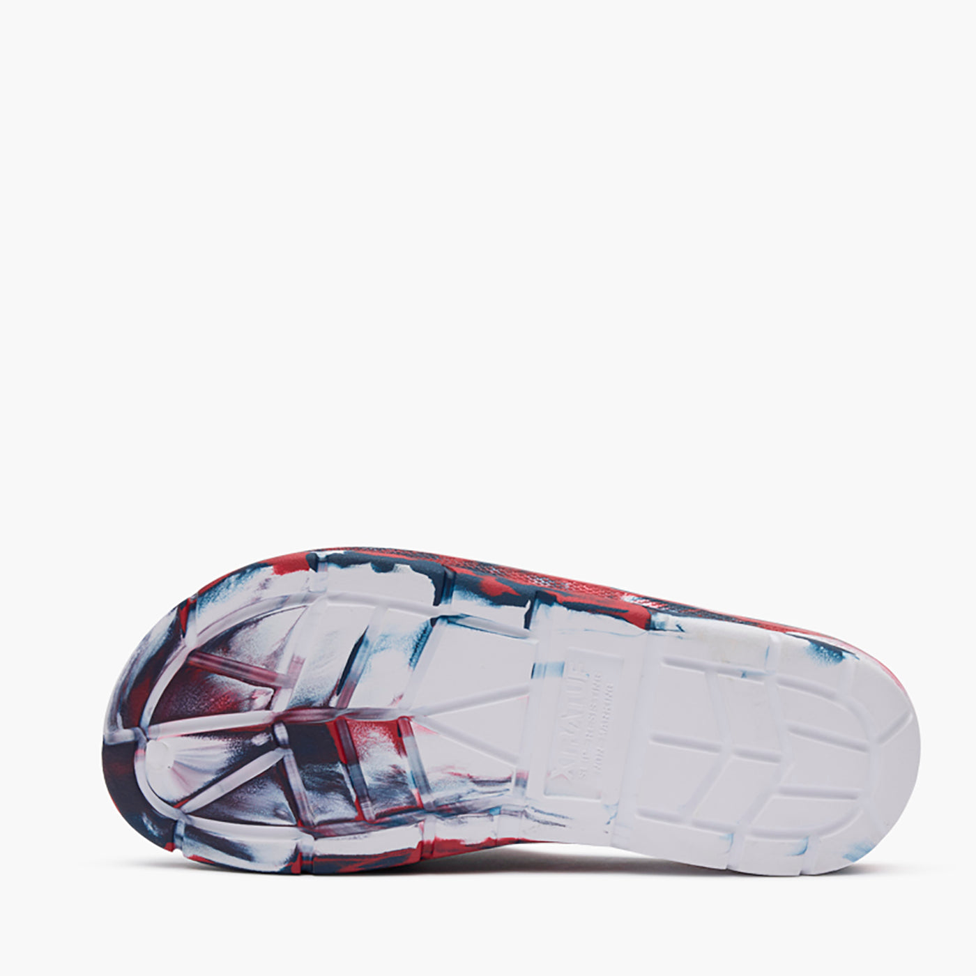 Red, White, and Blue Swirl Men's Après Fish Slide Outsole 2.