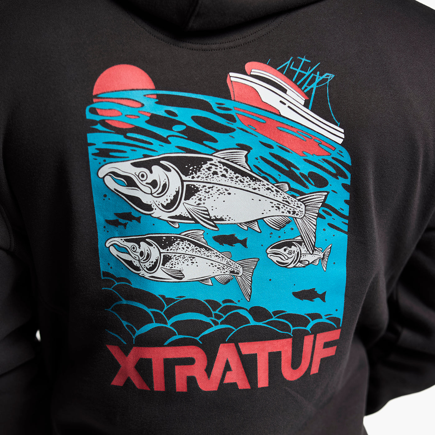 Faded Black Unisex Heavyweight Hoodie Alternate 6.