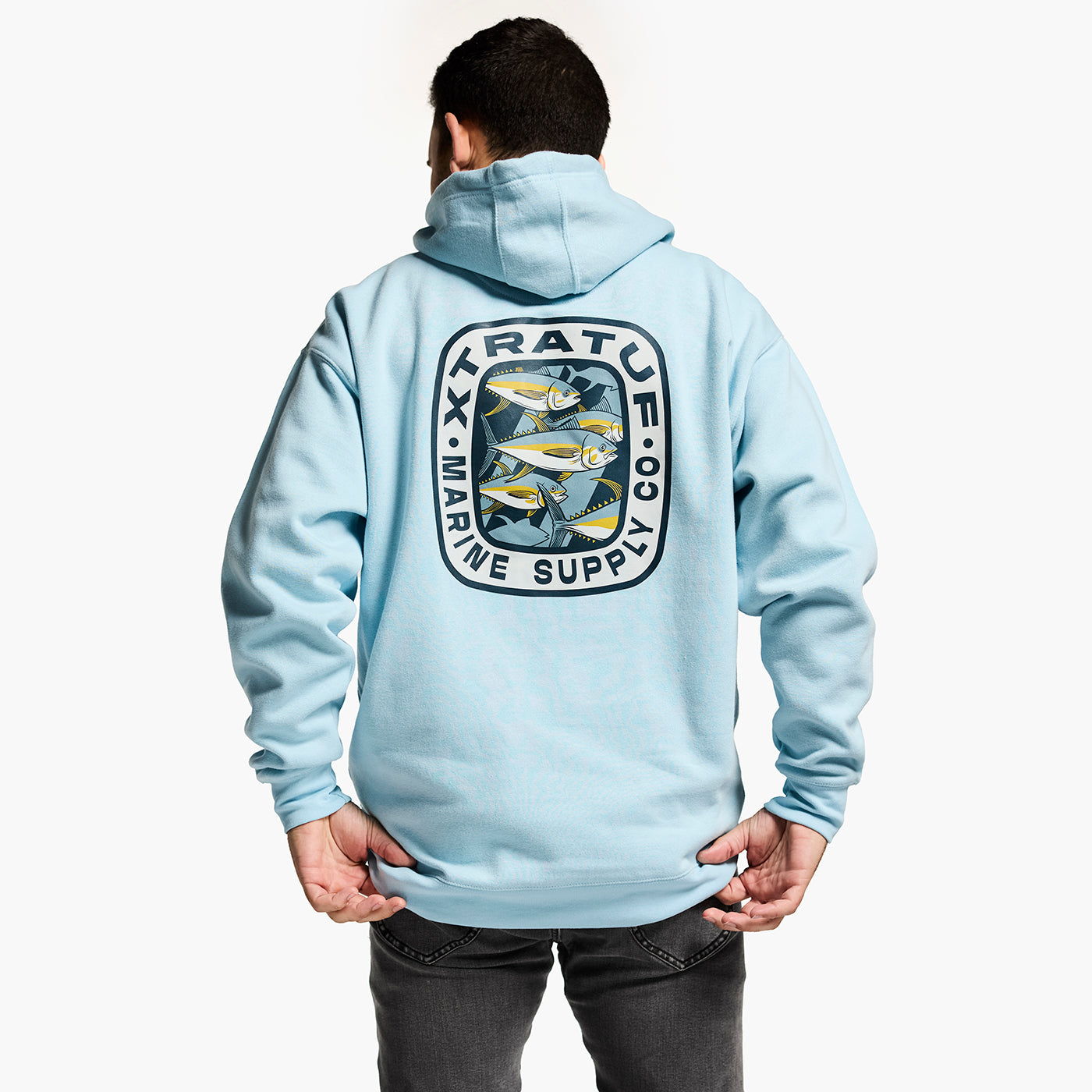 Sky Blue Unisex Midweight Hoodie Alternate 3.