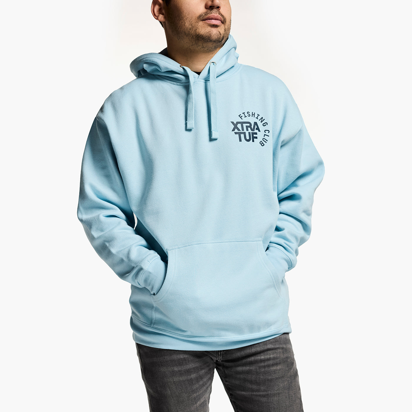 Sky Blue Unisex Midweight Hoodie Alternate 4.