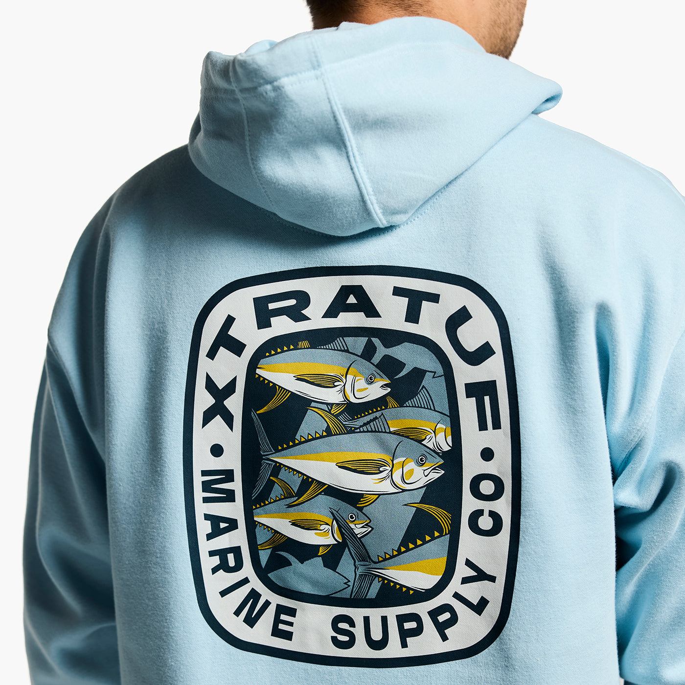 Sky Blue Unisex Midweight Hoodie Alternate View.
