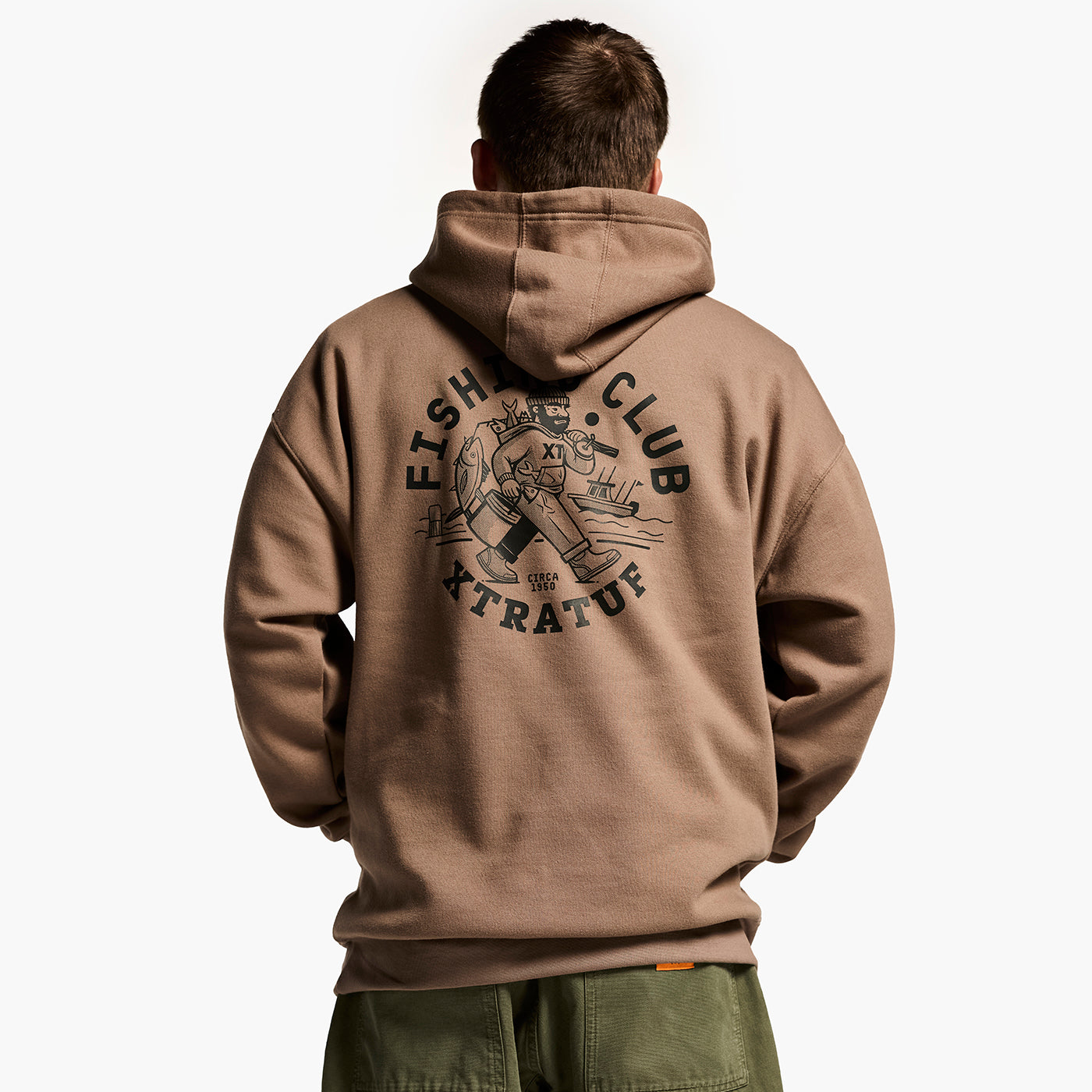 Latte Unisex Midweight Hoodie Main View.