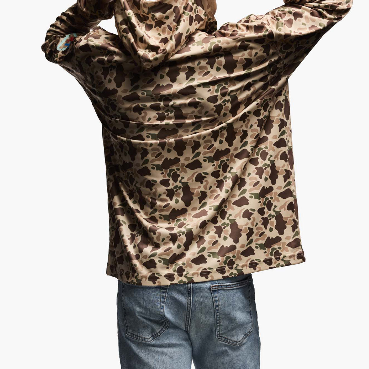 Dcm Unisex Long Sleeve Hoodie Back View.