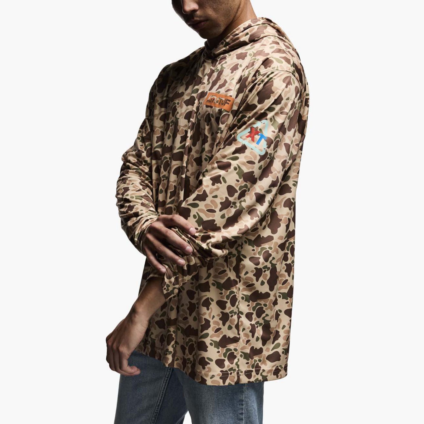 Dcm Unisex Long Sleeve Hoodie Instep View.