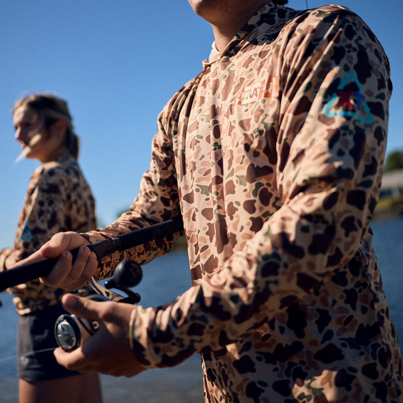 Dcm Unisex Long Sleeve Hoodie On-Foot View.