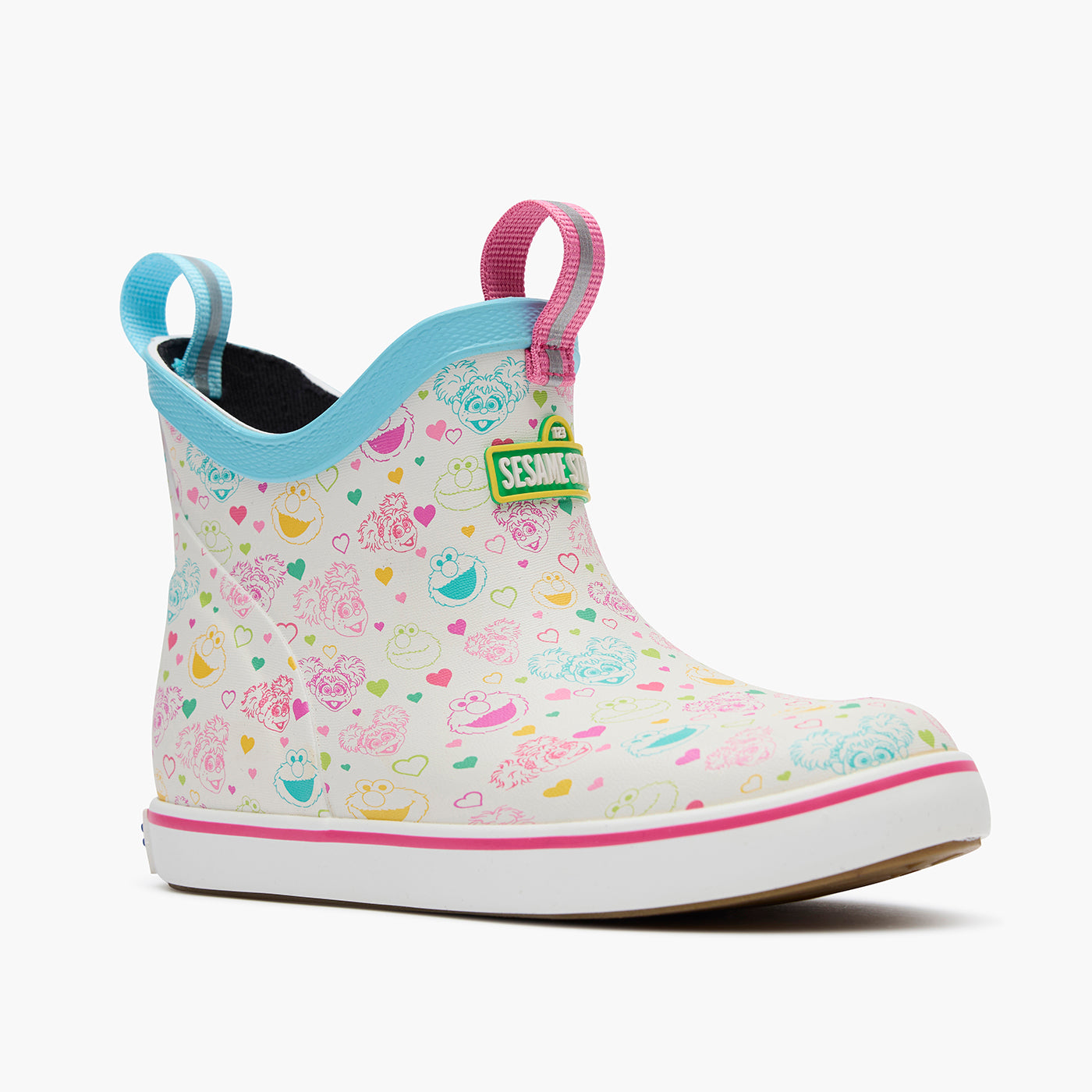 Sesame Street White Multi Sesame Street Kids' Ankle Deck Boot Alternate View.