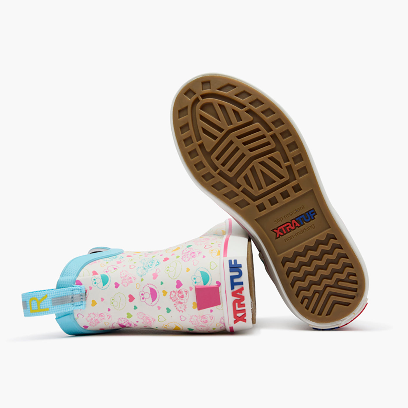 Sesame Street White Multi Sesame Street Kids' Ankle Deck Boot Outsole.