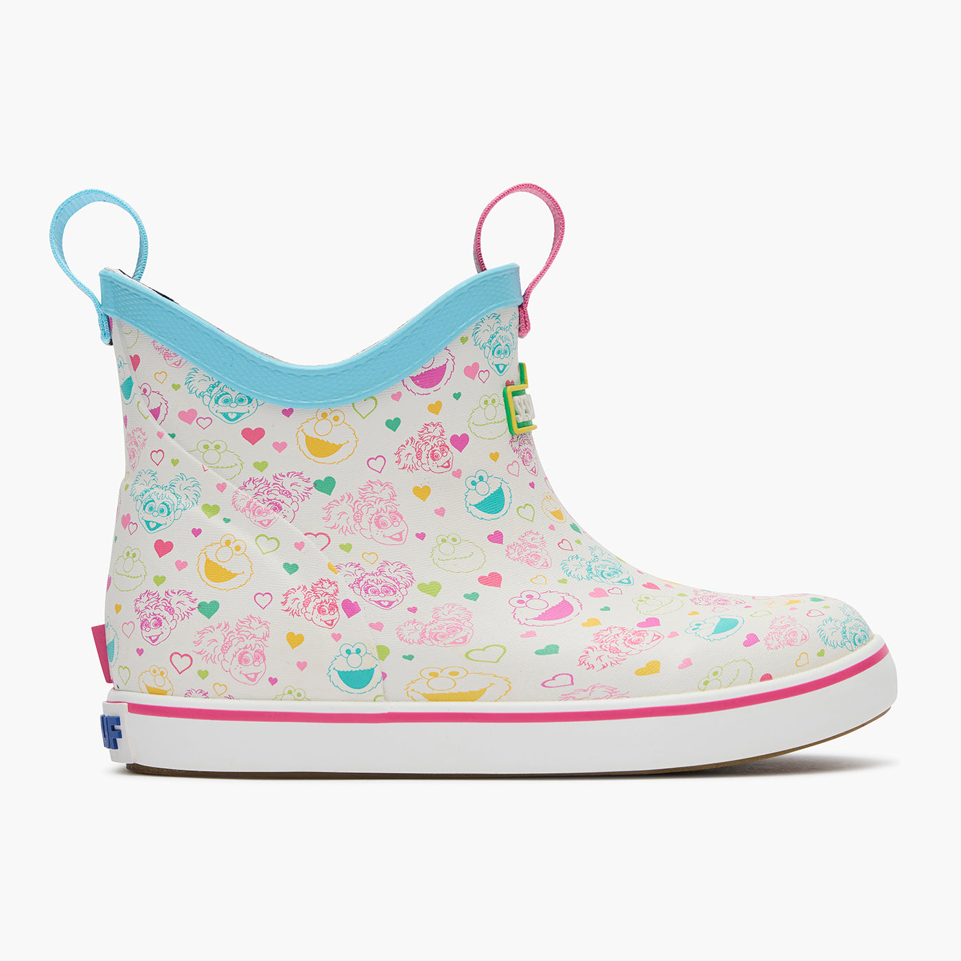 Sesame Street White Multi Sesame Street Kids' Ankle Deck Boot Profile.