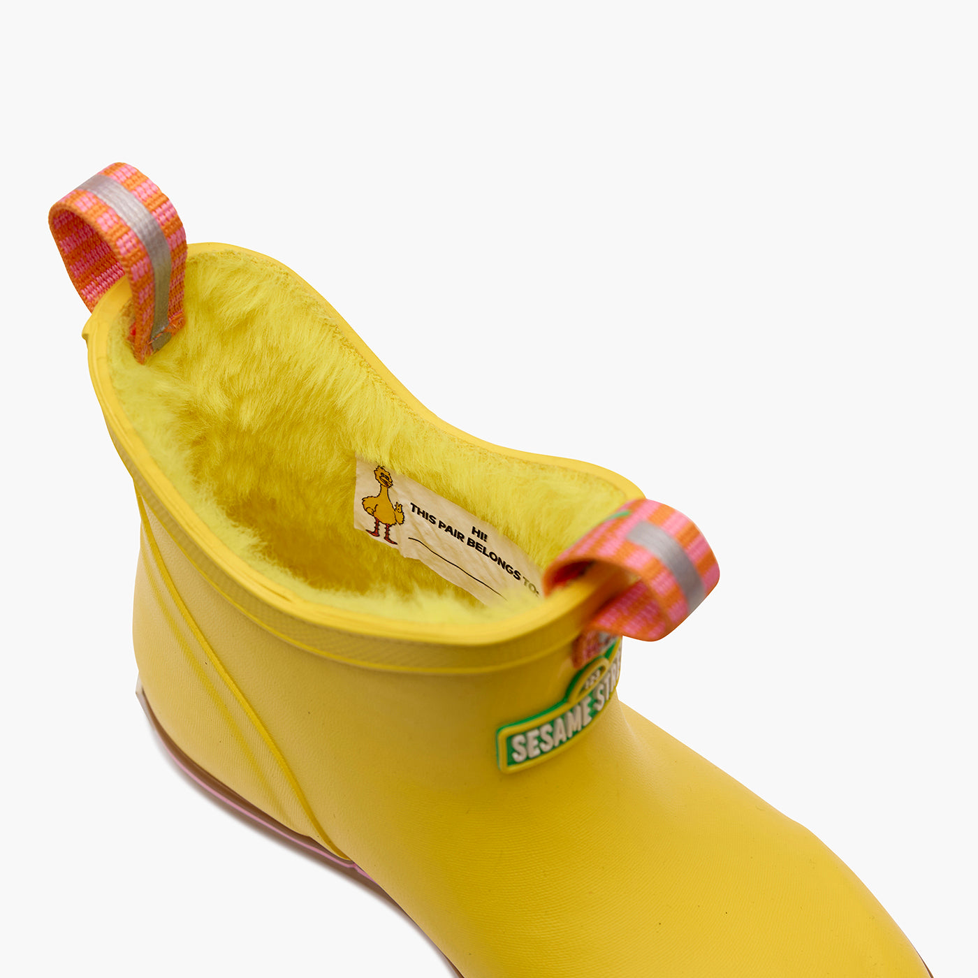 Big Bird Yellow Sesame Street Kids' Fleece Lined Ankle Deck Boot Alternate 2.
