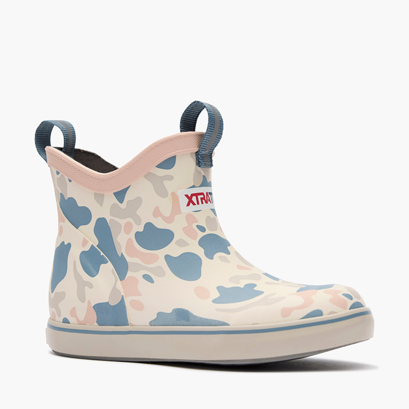 Ivory Duck Camo Kids' Ankle Deck Boot Main View.