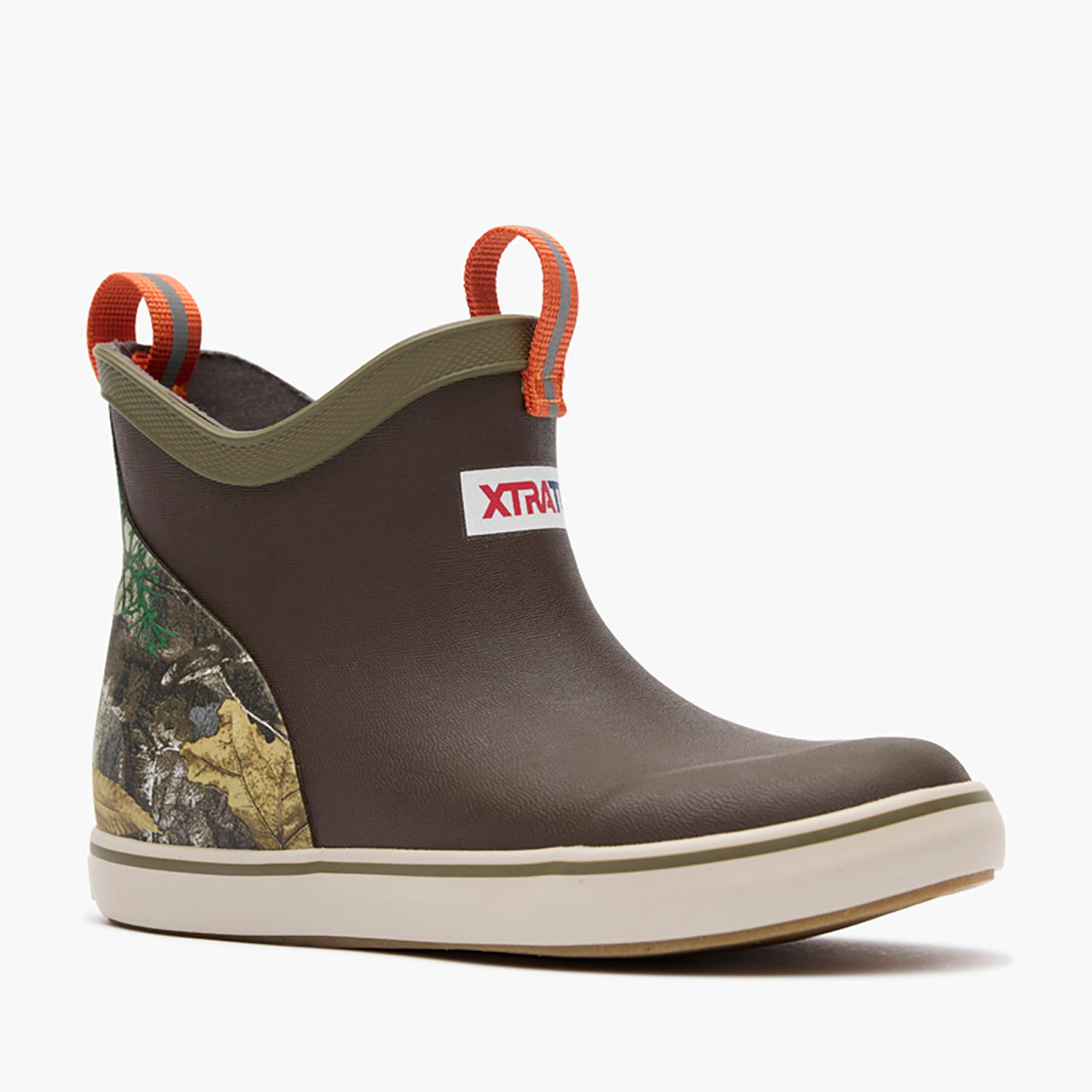 Dark Brown / Realtree Edge Kids' Ankle Deck Boot Main View.
