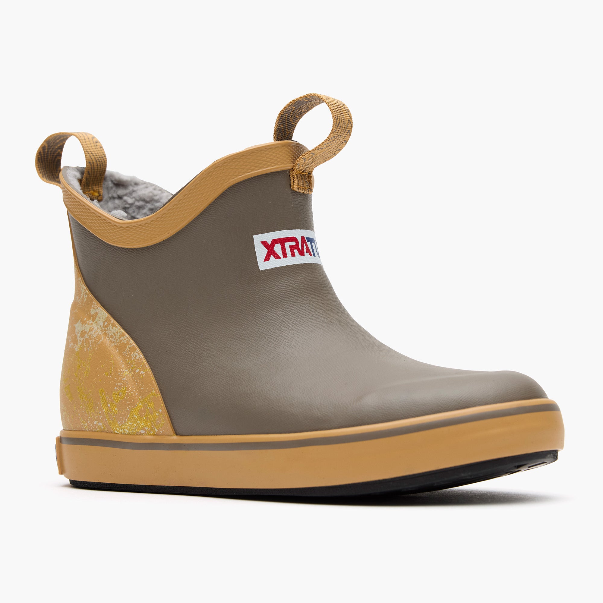 Chocolate Chip Big Kids Trolling Pack Fleece Lined Ankle Deck Boot Main View.
