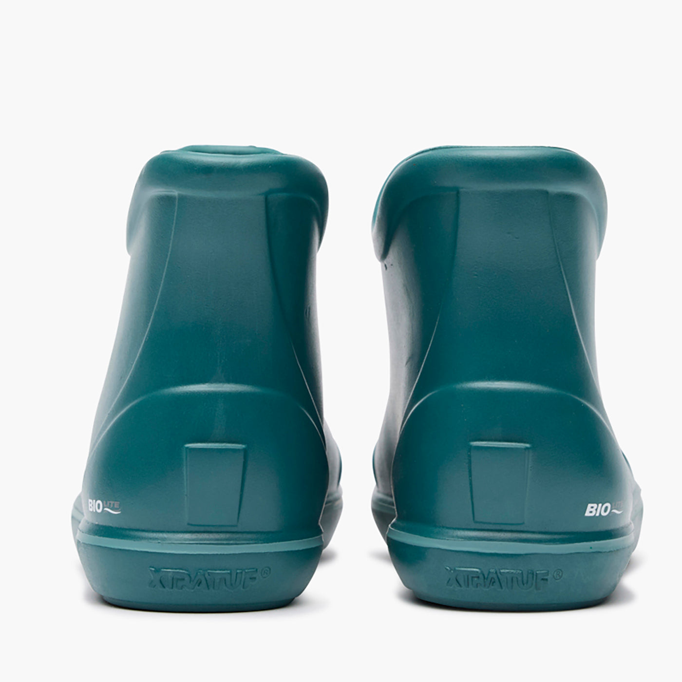 Transformative Teal TUFS Kids' Ankle Deck Boot Back View.