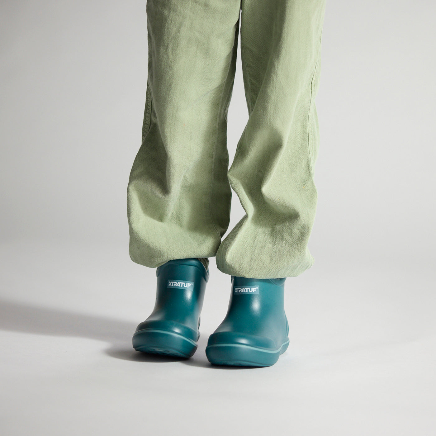 Transformative Teal TUFS Kids' Ankle Deck Boot Main View.
