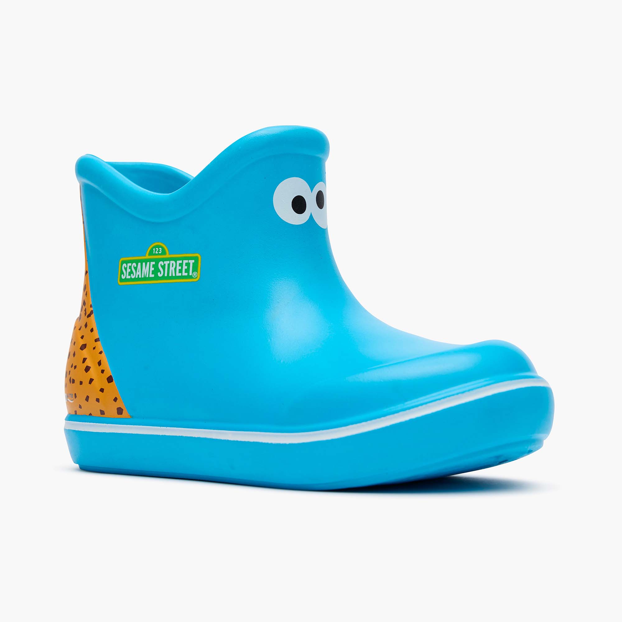 Cookie Monster Blue Sesame Street TUFS Kids' Ankle Deck Boot Alternate View.