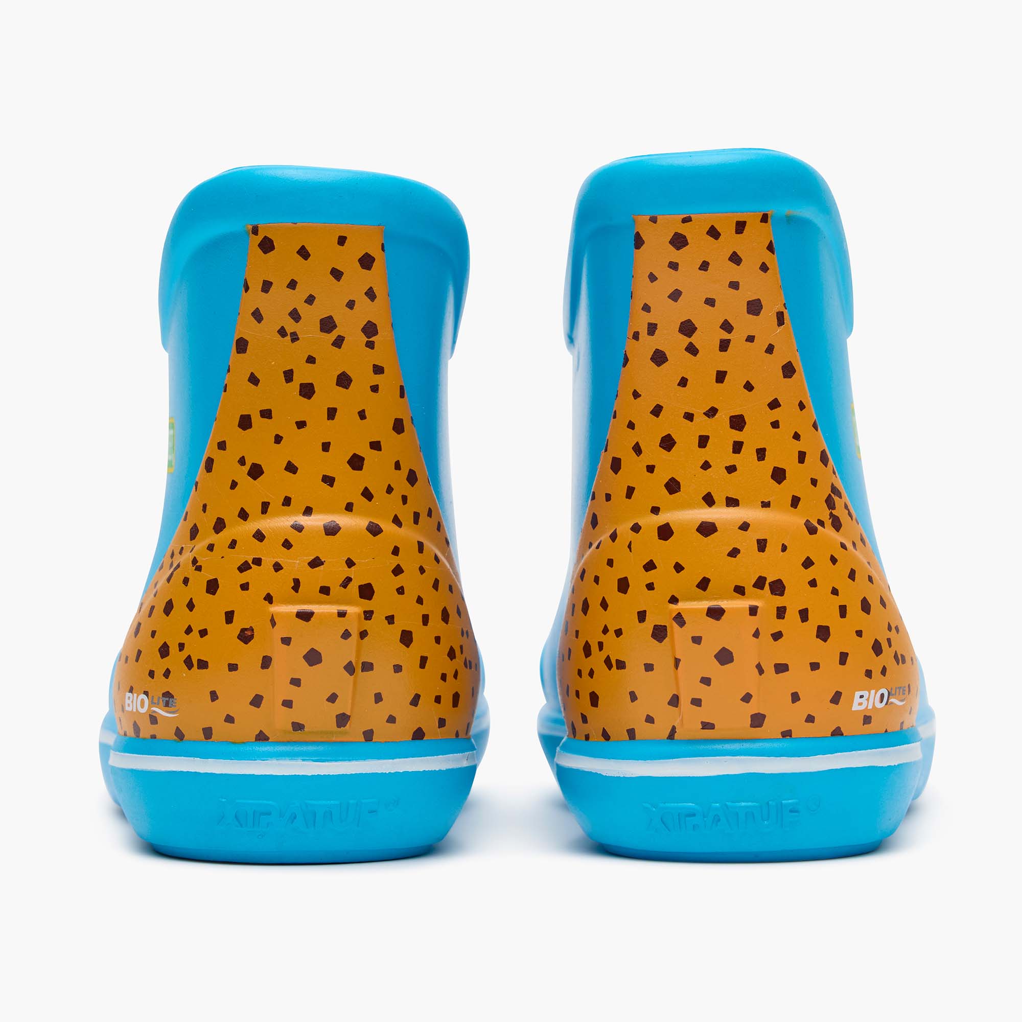 Cookie Monster Blue Sesame Street TUFS Kids' Ankle Deck Boot Back View.