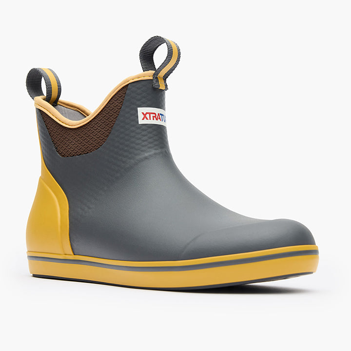 Yellow Men's Ankle Deck Boot Main View.
