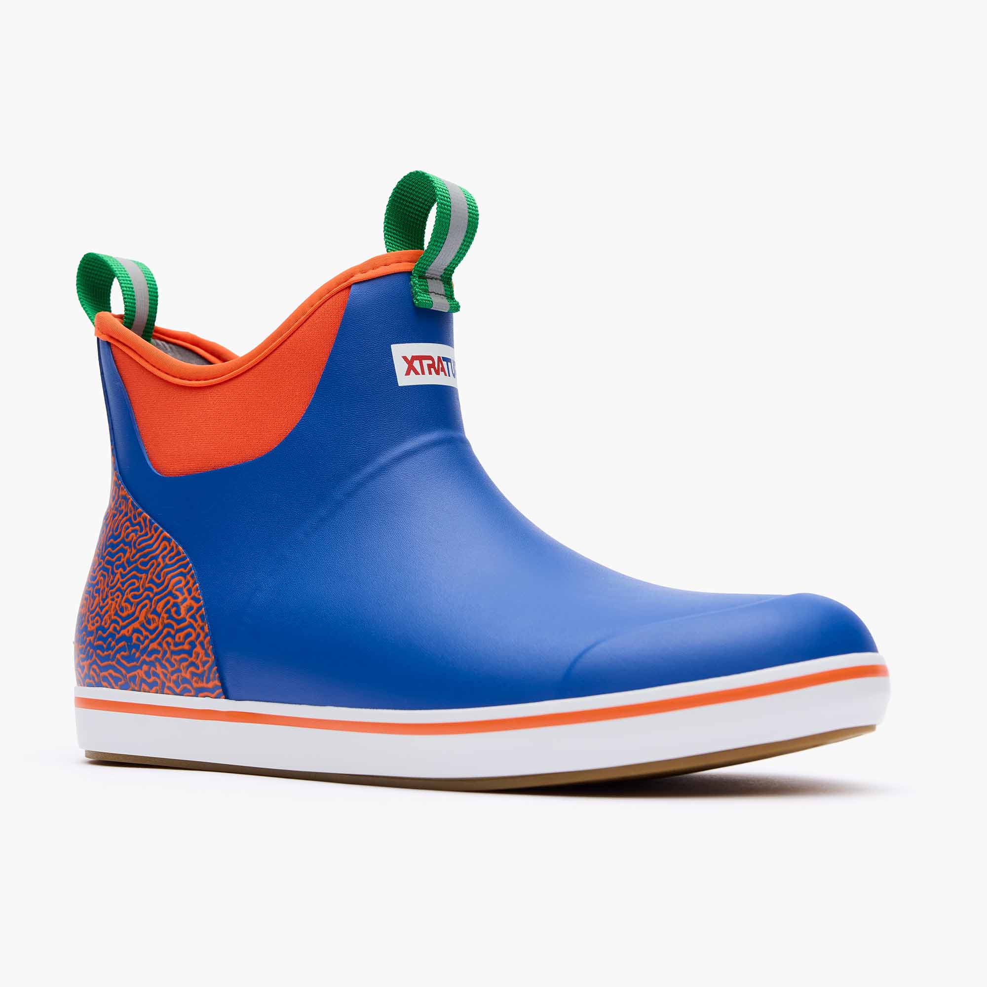 Blue Men's Tailgate Ankle Deck Boot Main View.