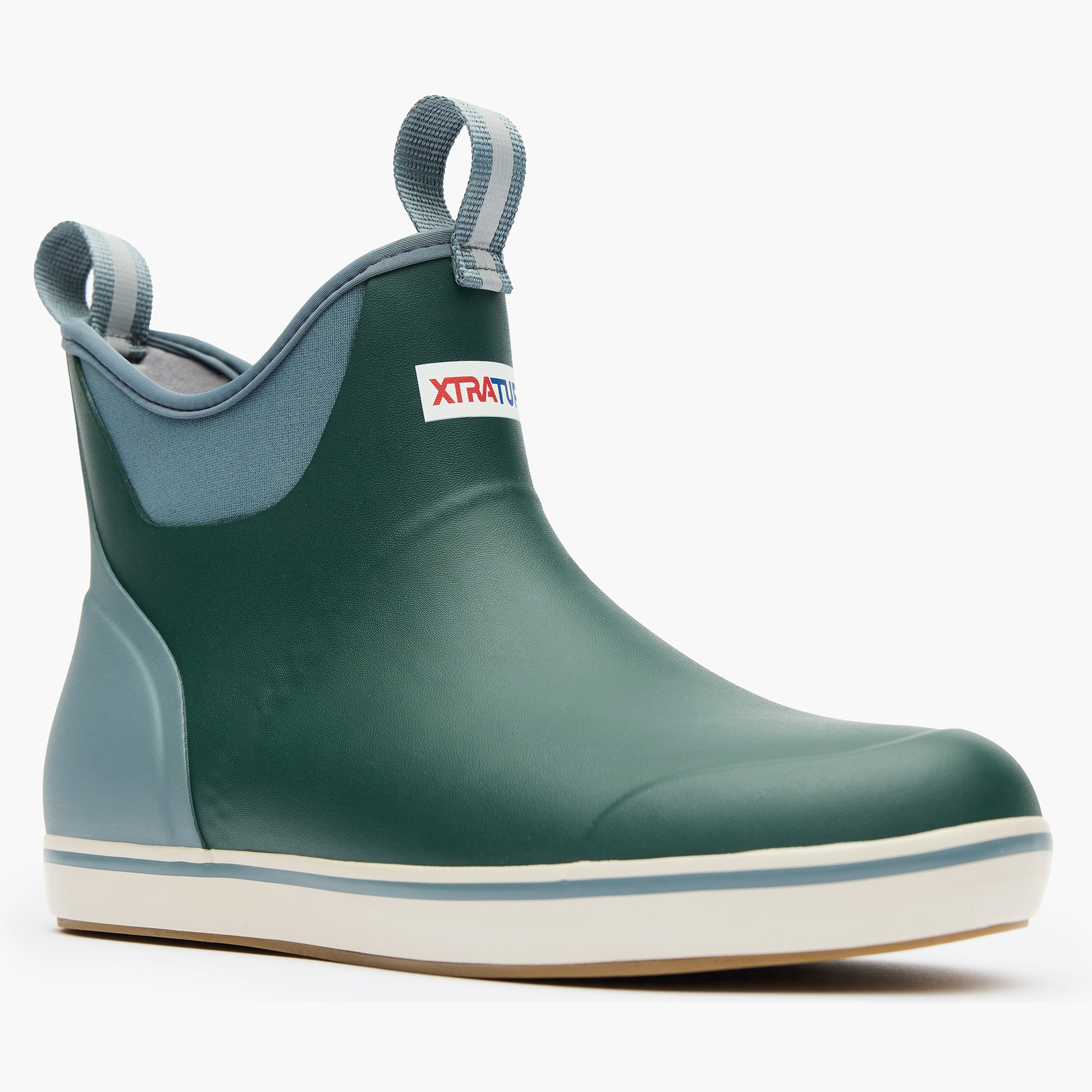 Green Men's Ankle Deck Boot Main View.