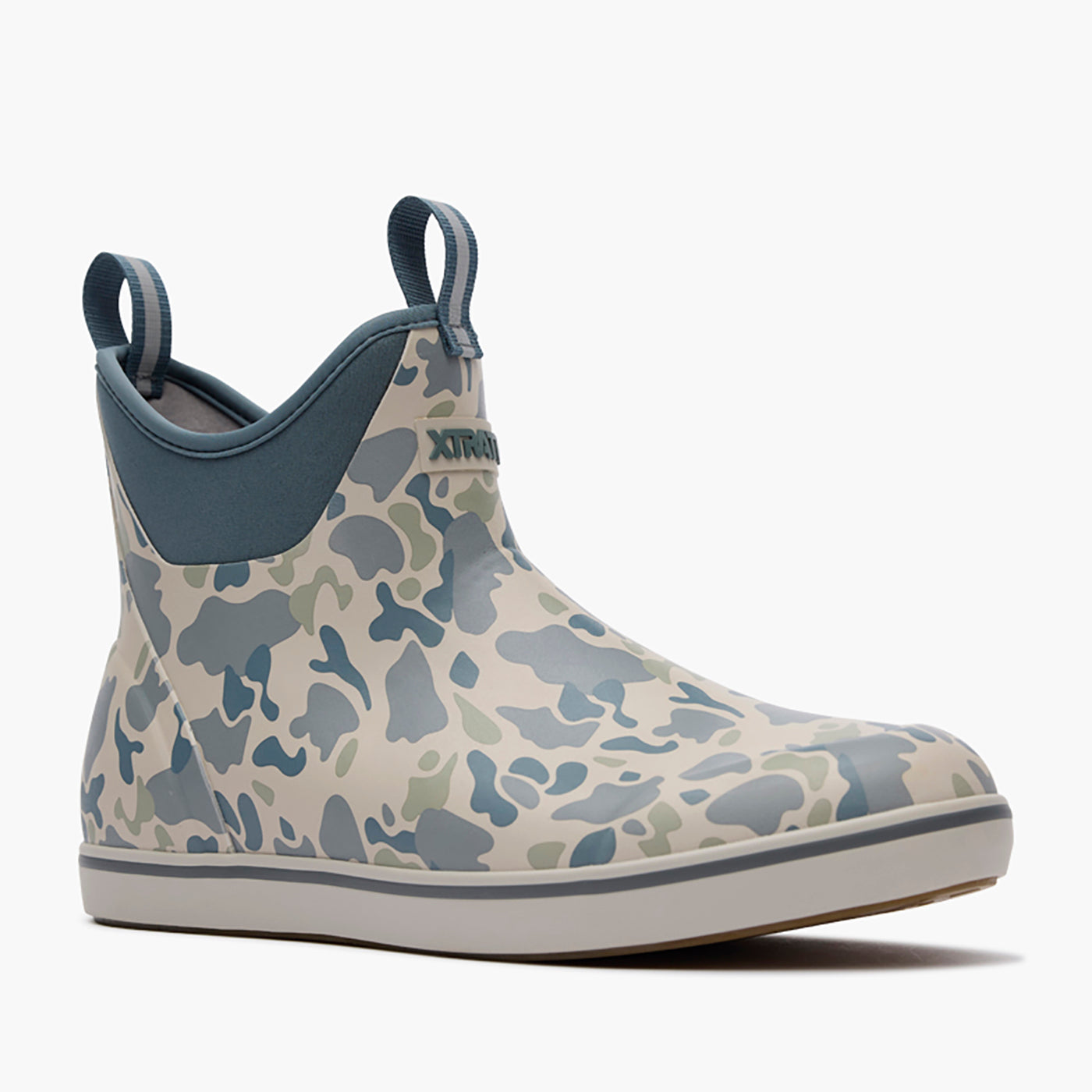 Stormy Duck Camo Men's Ankle Deck Boot Main View.