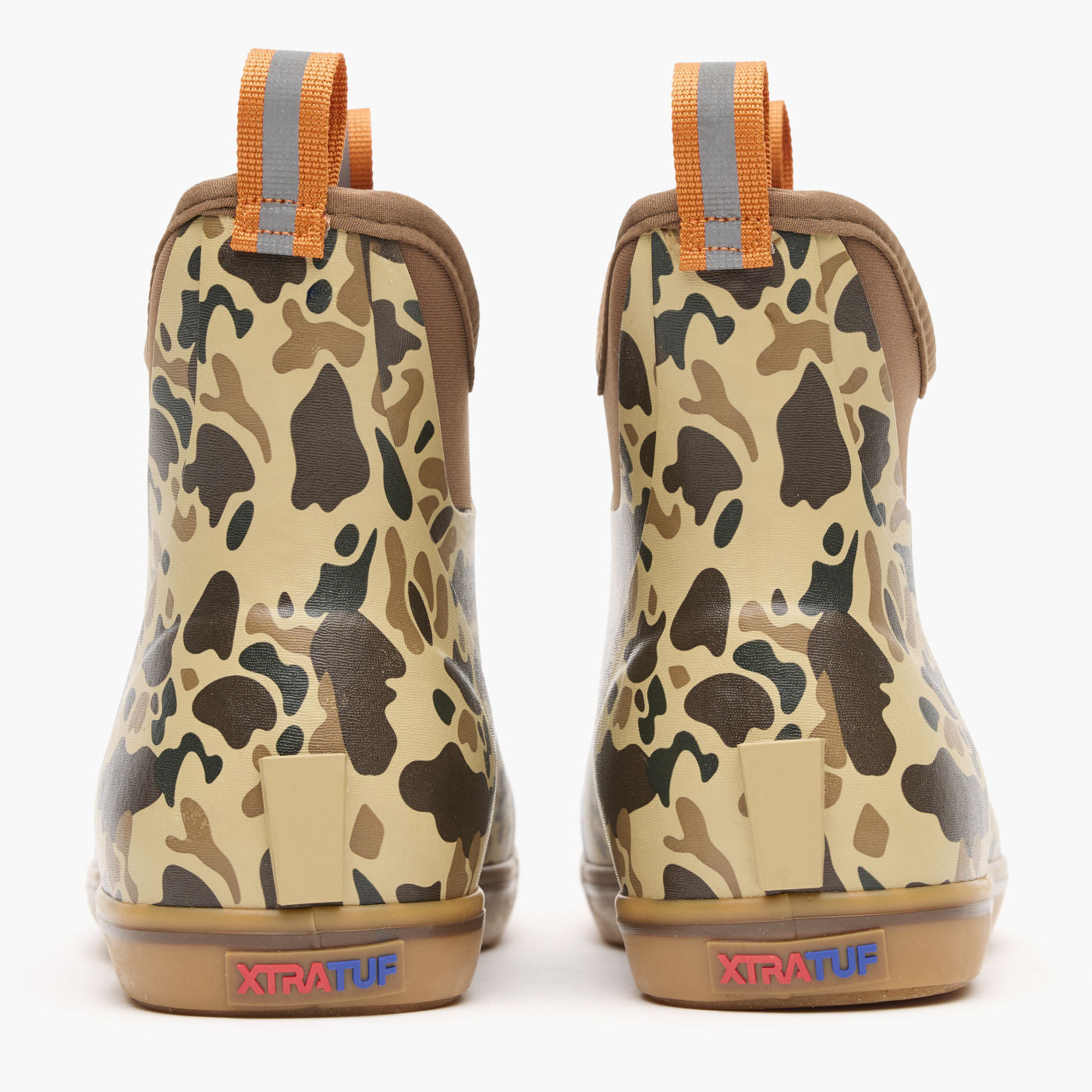 Duck Camo Men's Duck Camo Ankle Deck Boot Back View.