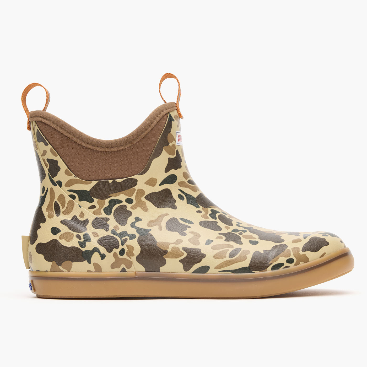 Duck Camo Men's Duck Camo Ankle Deck Boot Instep View.
