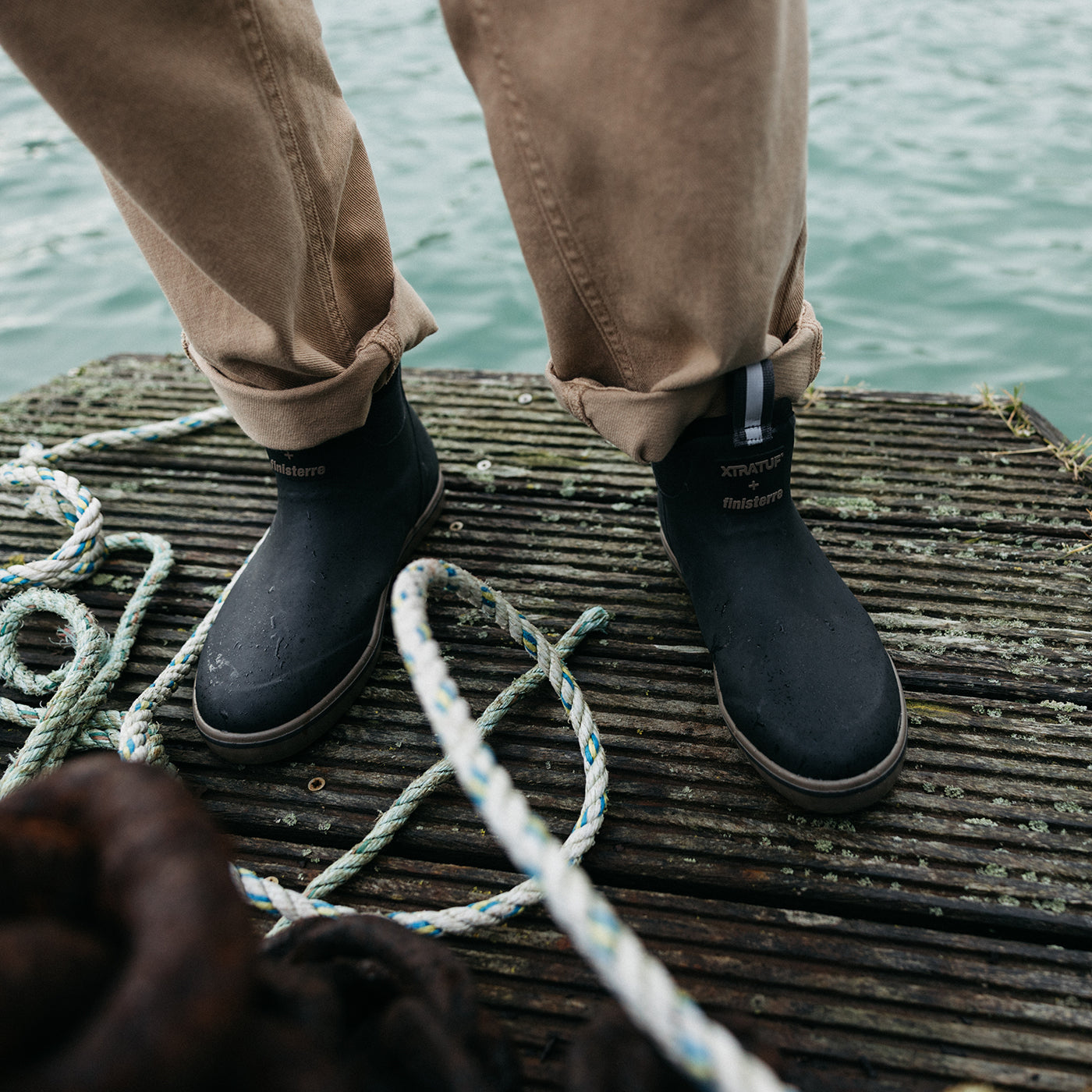 Black Finisterre + XTRATUF Ankle Deck Boot Alternate View.