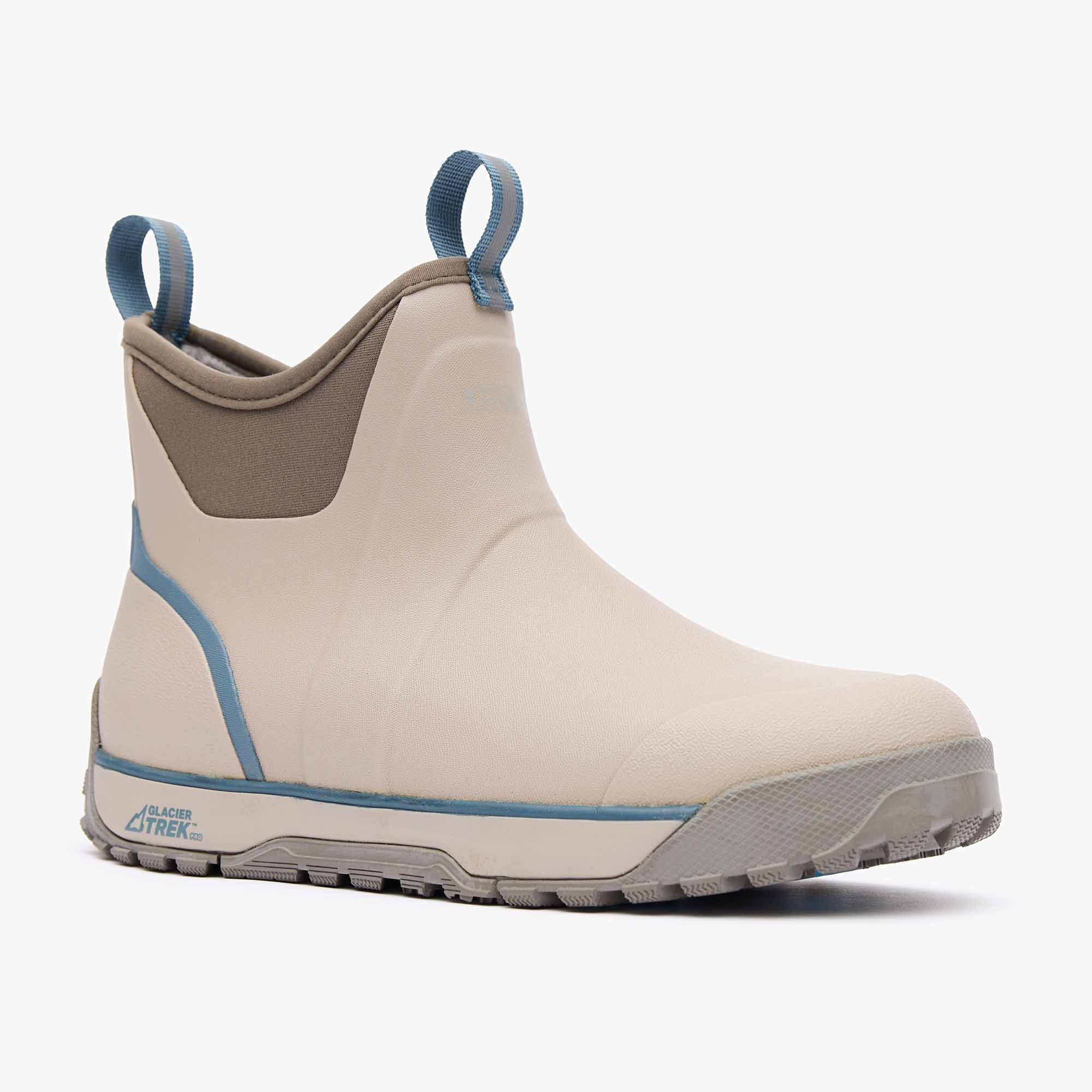 Taupe Men's Ice Fleece Lined Ankle Deck Boot Main View.