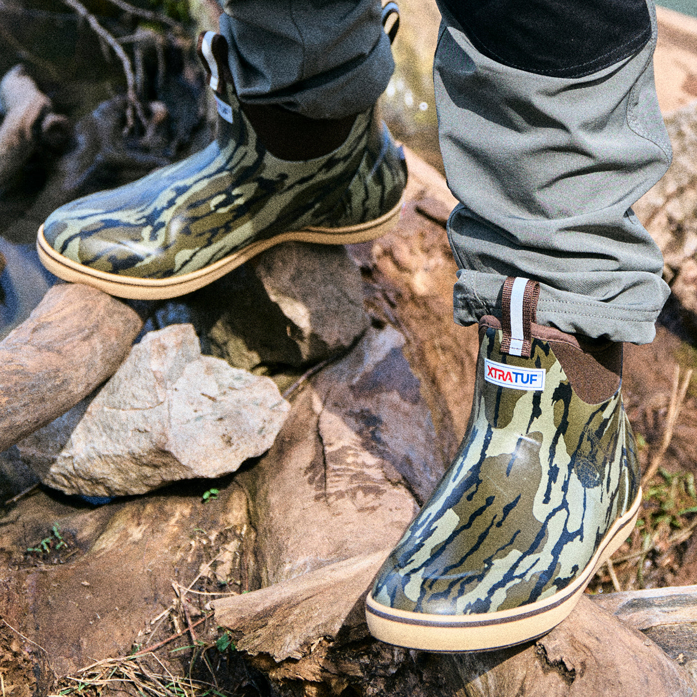 Mossy Oak Bottomland Men's Mossy Oak™ Bottomland Ankle Deck Boot Alternate View.