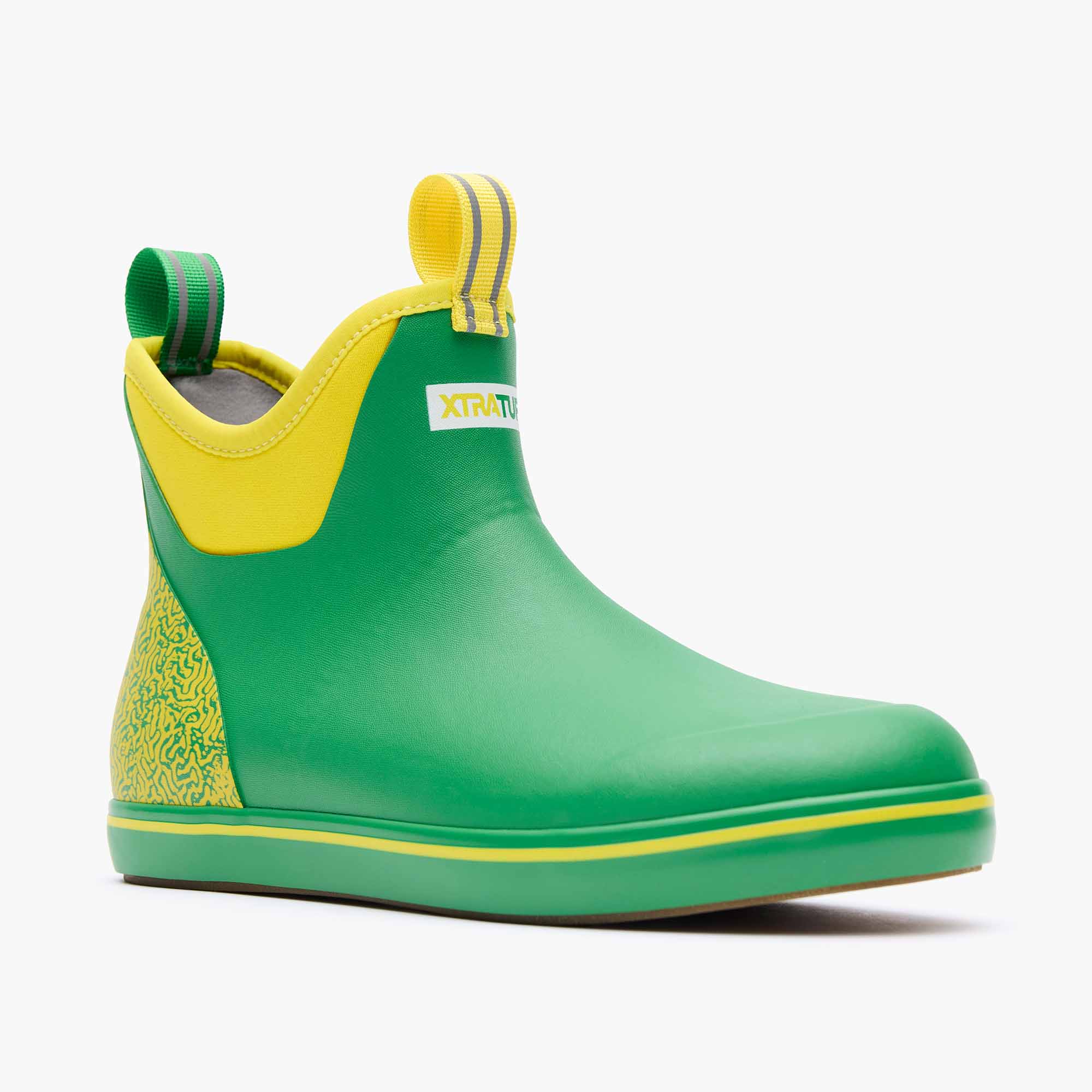 Green Men's Tailgate Ankle Deck Boot Main View.