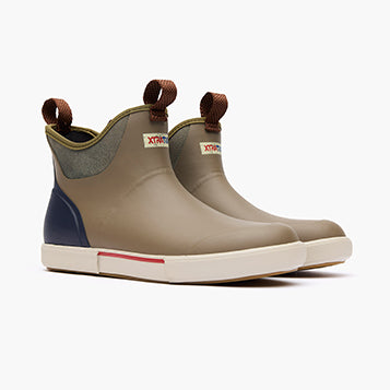 Vintage Olive Men's Vintage Ankle Deck Boot Main 2.