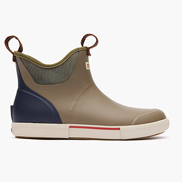 Vintage Olive Men's Vintage Ankle Deck Boot Profile.