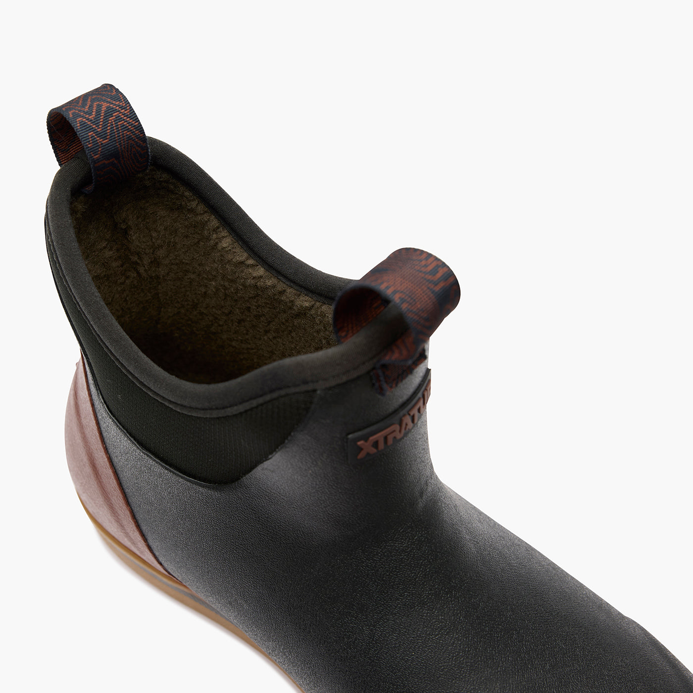 Black Men's Camp Fleece Lined Ankle Deck Boot Alternate View.