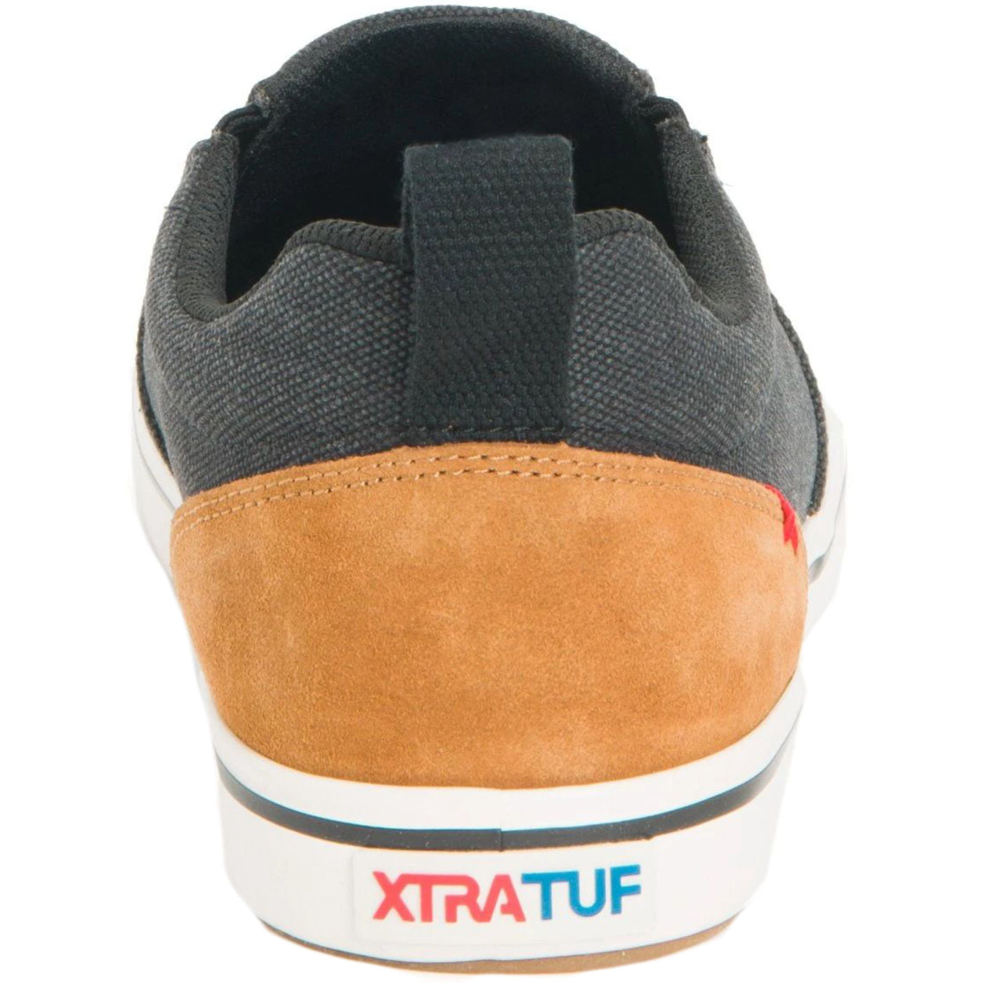 Black Men's Canvas Sharkbyte Deck Shoe Back View.