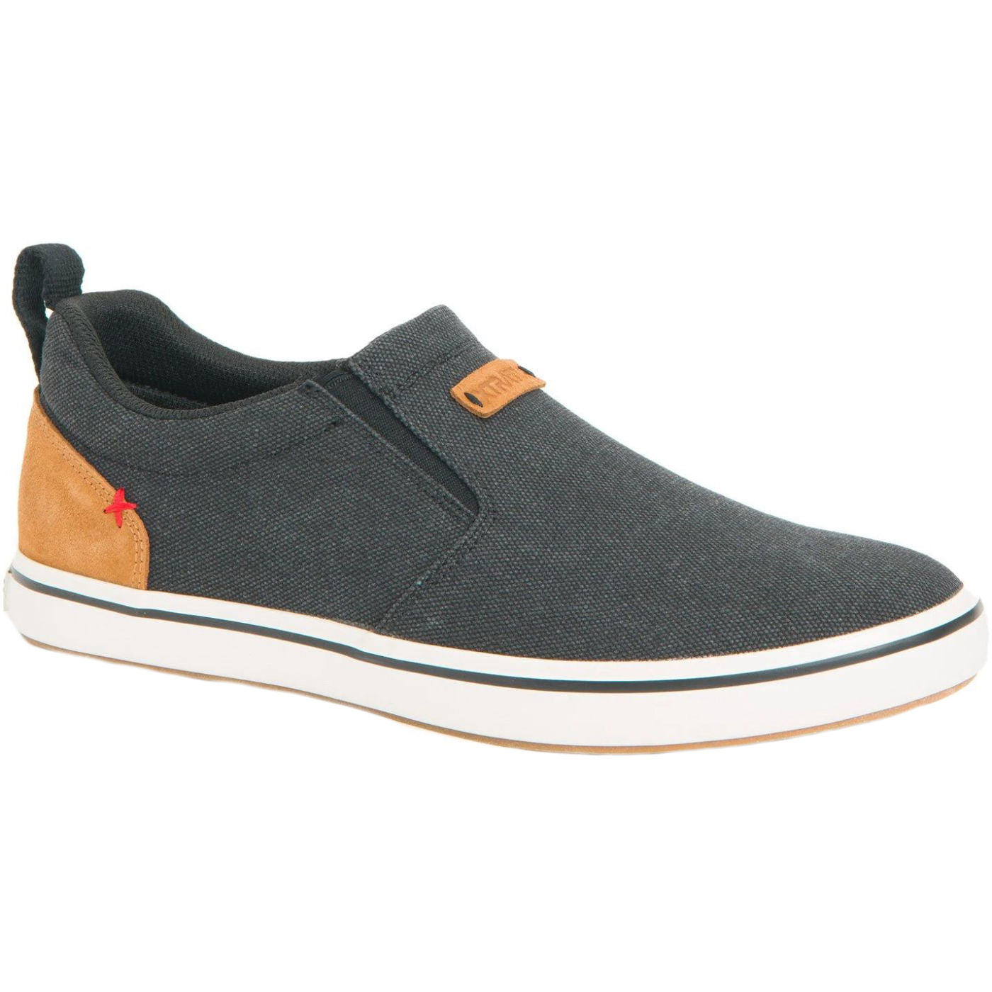 Black Men's Canvas Sharkbyte Deck Shoe Main View.