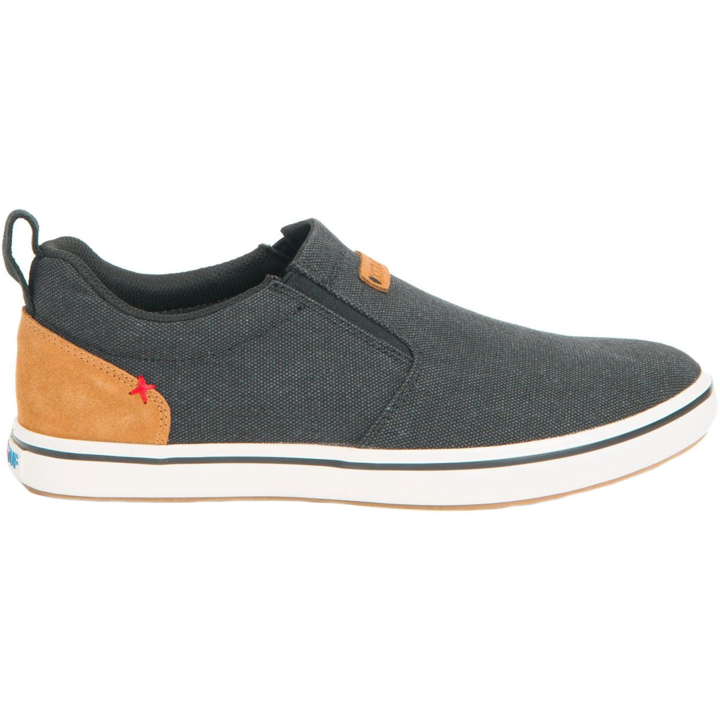 Black Men's Canvas Sharkbyte Deck Shoe Profile.